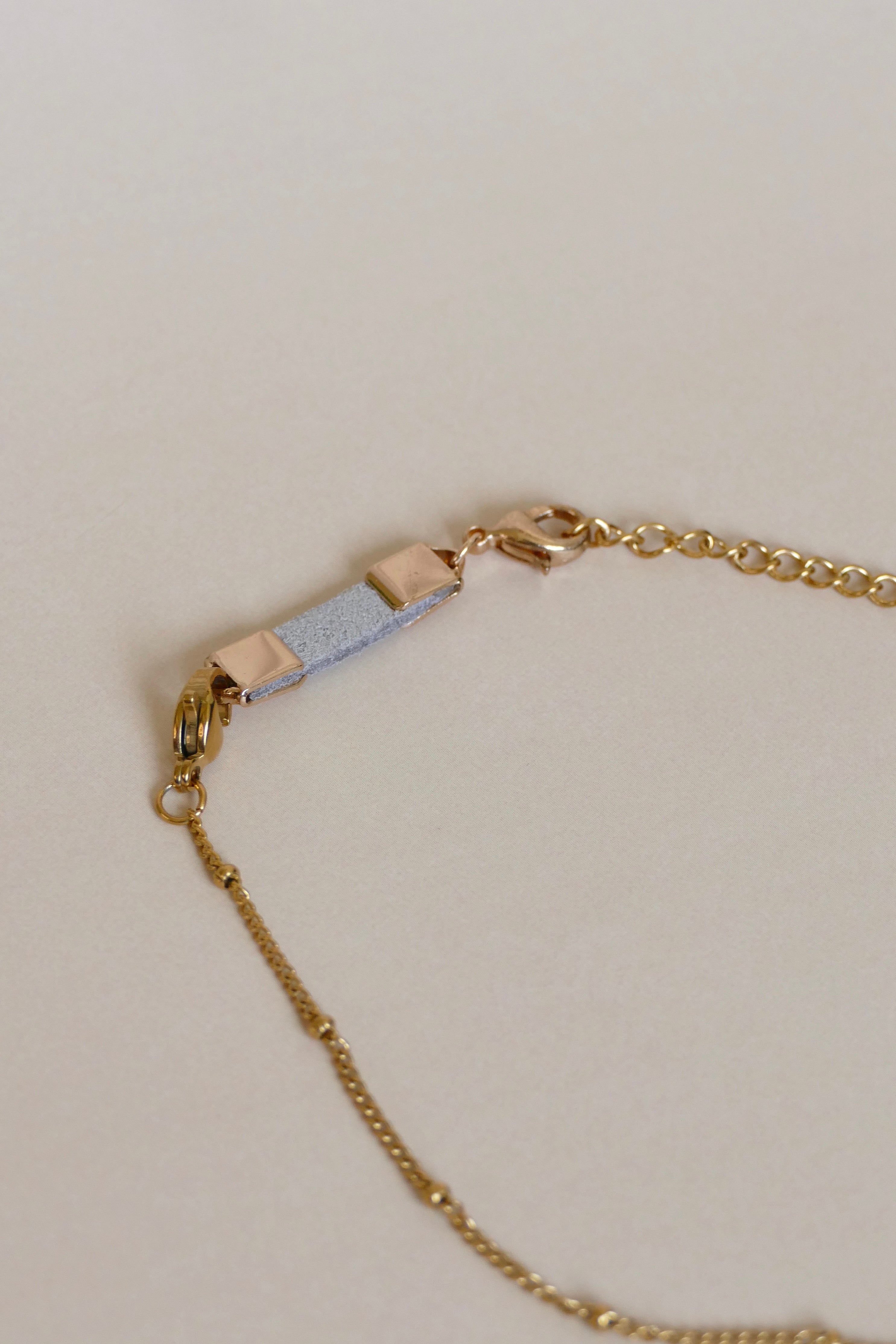 Pink Tiny Druzy Raw Crystal Diffusing Necklace