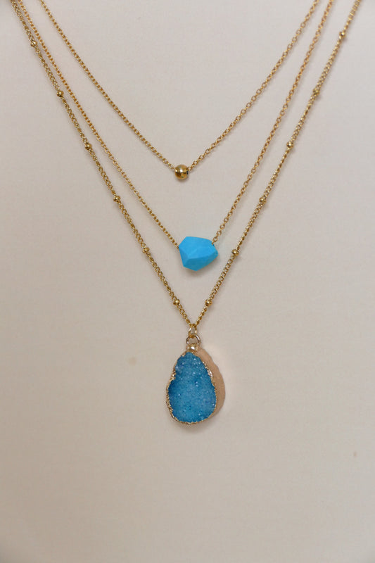 Turquoise Gemstone Diffusing Necklace