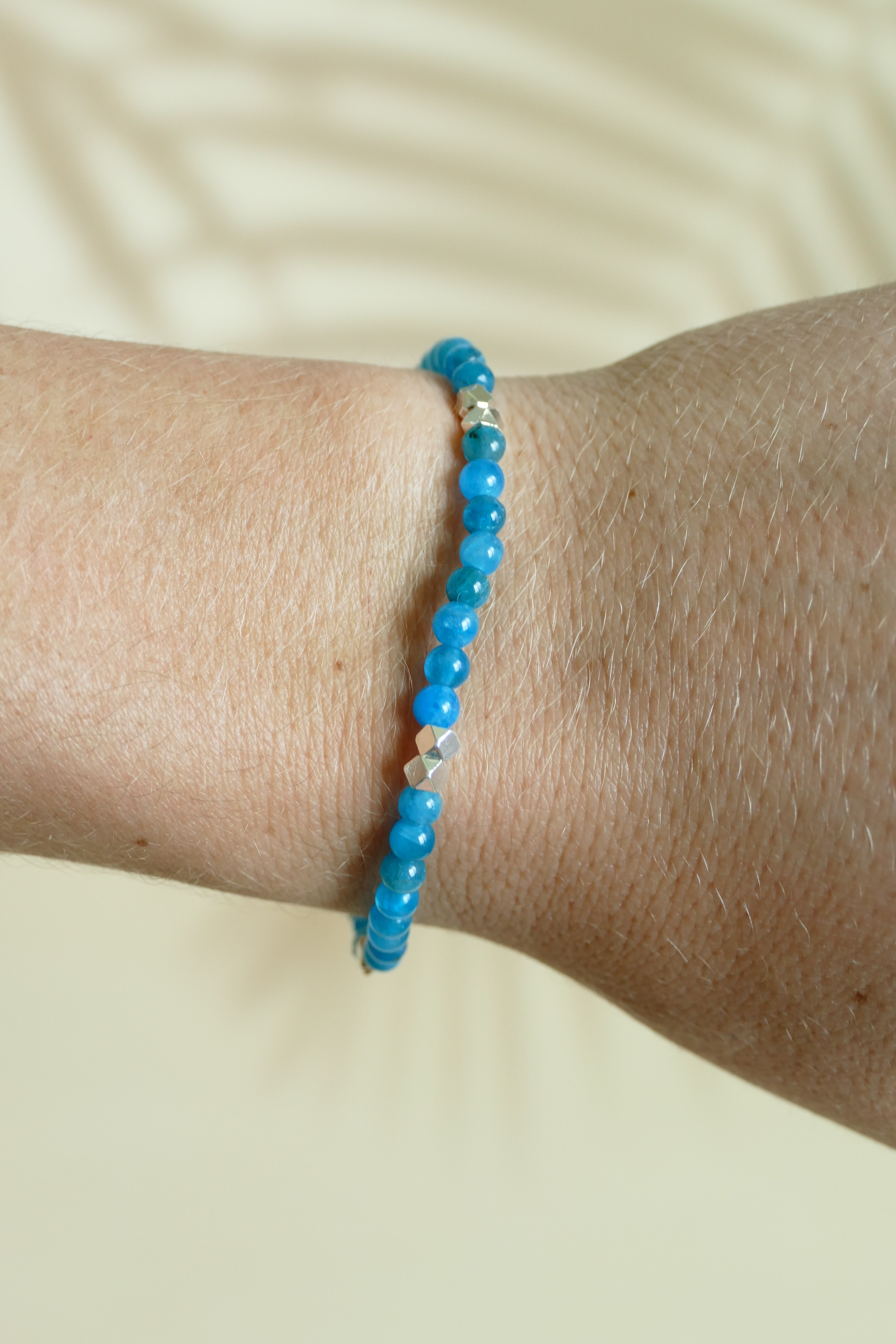 Apatite Gemstone Bead Bracelet