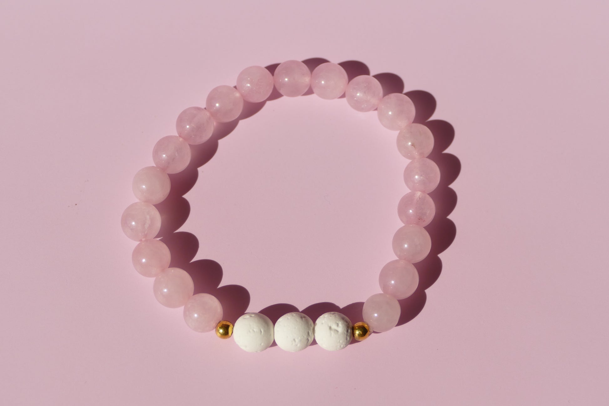 White Jade and lava stone diffusing bracelet - Put on Love Designs