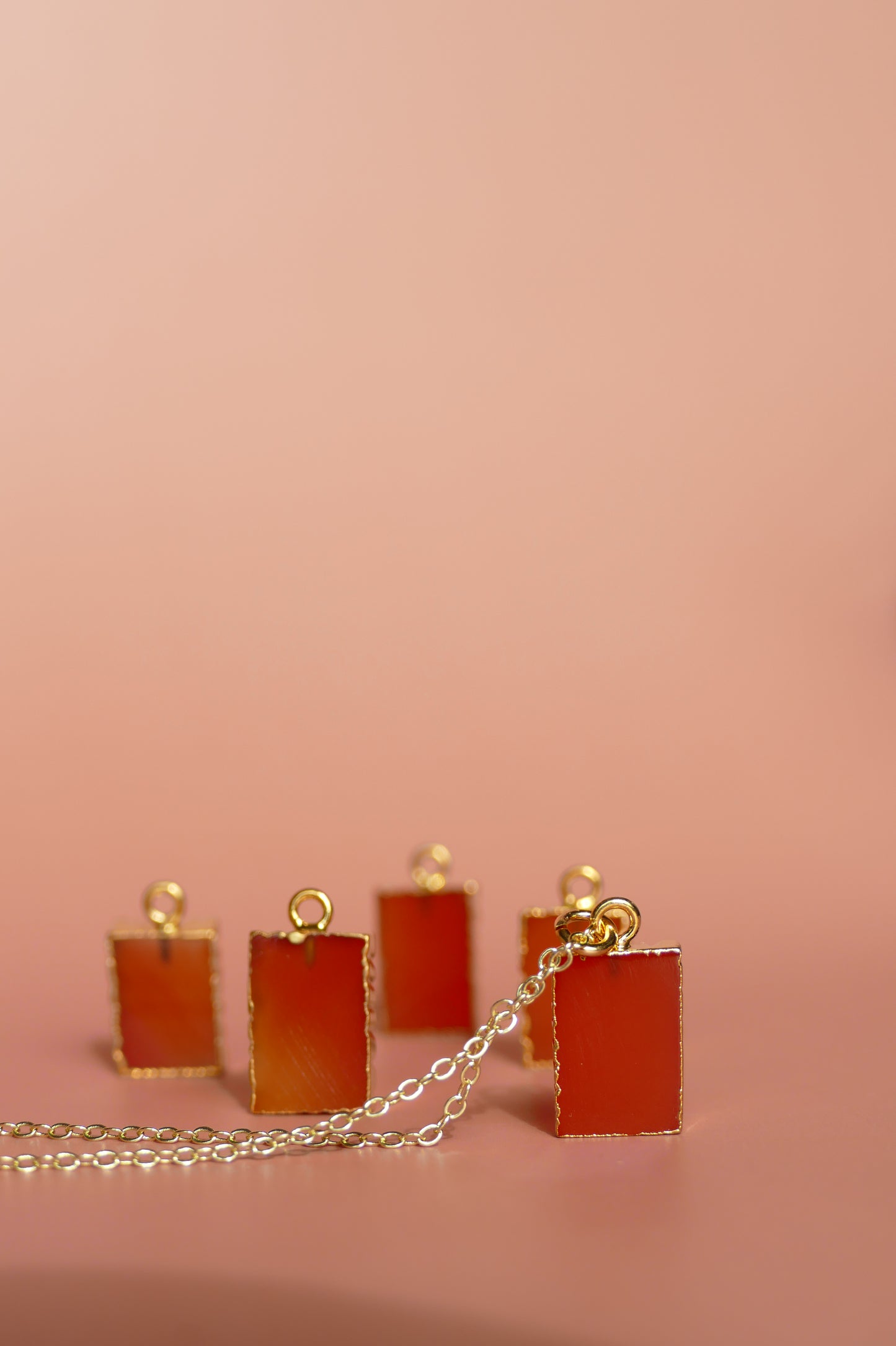 Crystal Charm Carnelian Diffusing Necklace - Put on Love Designs