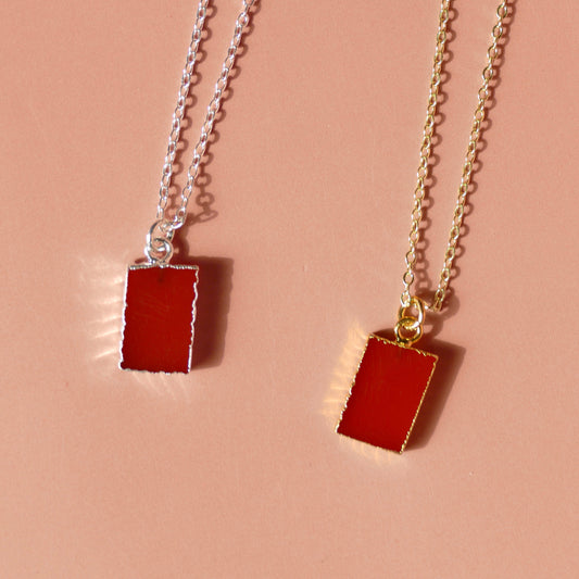 Crystal Charm Carnelian Diffusing Necklace - Put on Love Designs