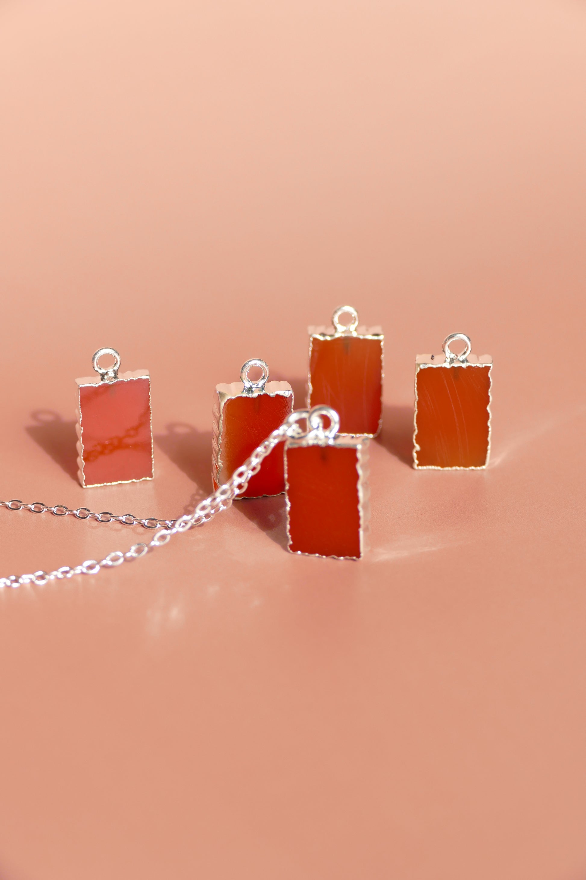 Crystal Charm Carnelian Diffusing Necklace - Put on Love Designs