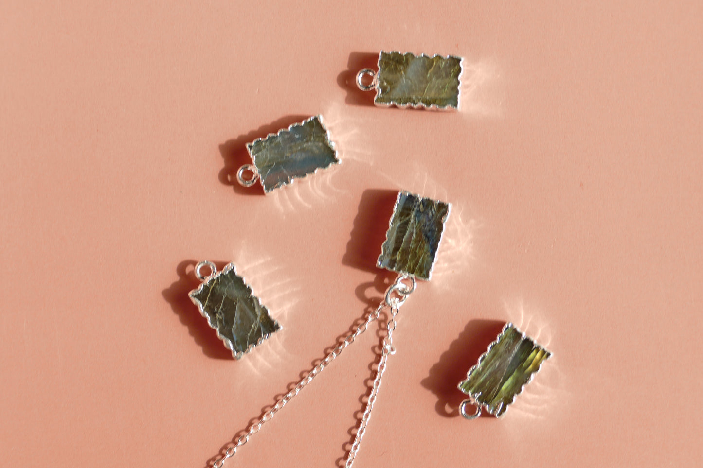 Crystal Charm Labradorite Diffusing Necklace - Put on Love Designs