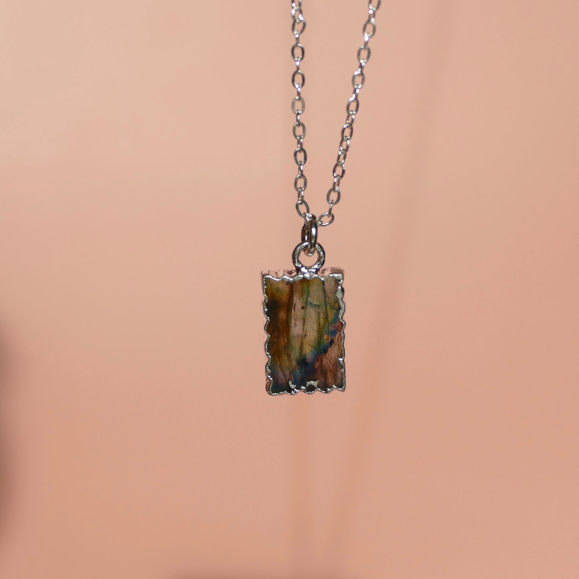 Crystal Charm Labradorite Diffusing Necklace - Put on Love Designs