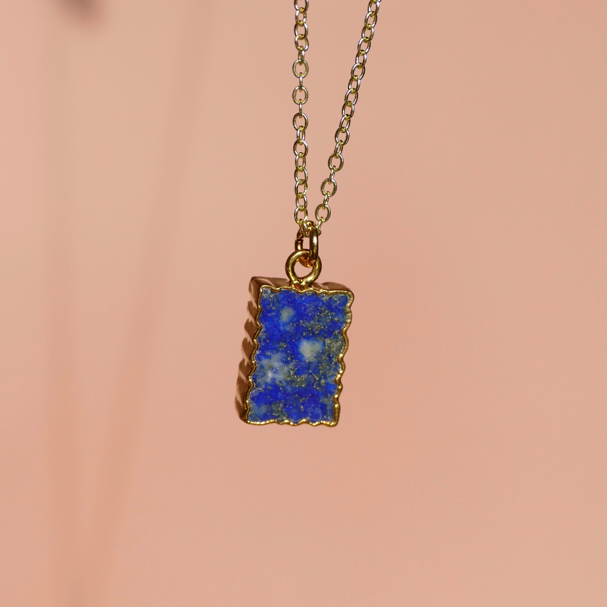 Crystal Charm Lapis Lazuli Diffusing Necklace - Put on Love Designs