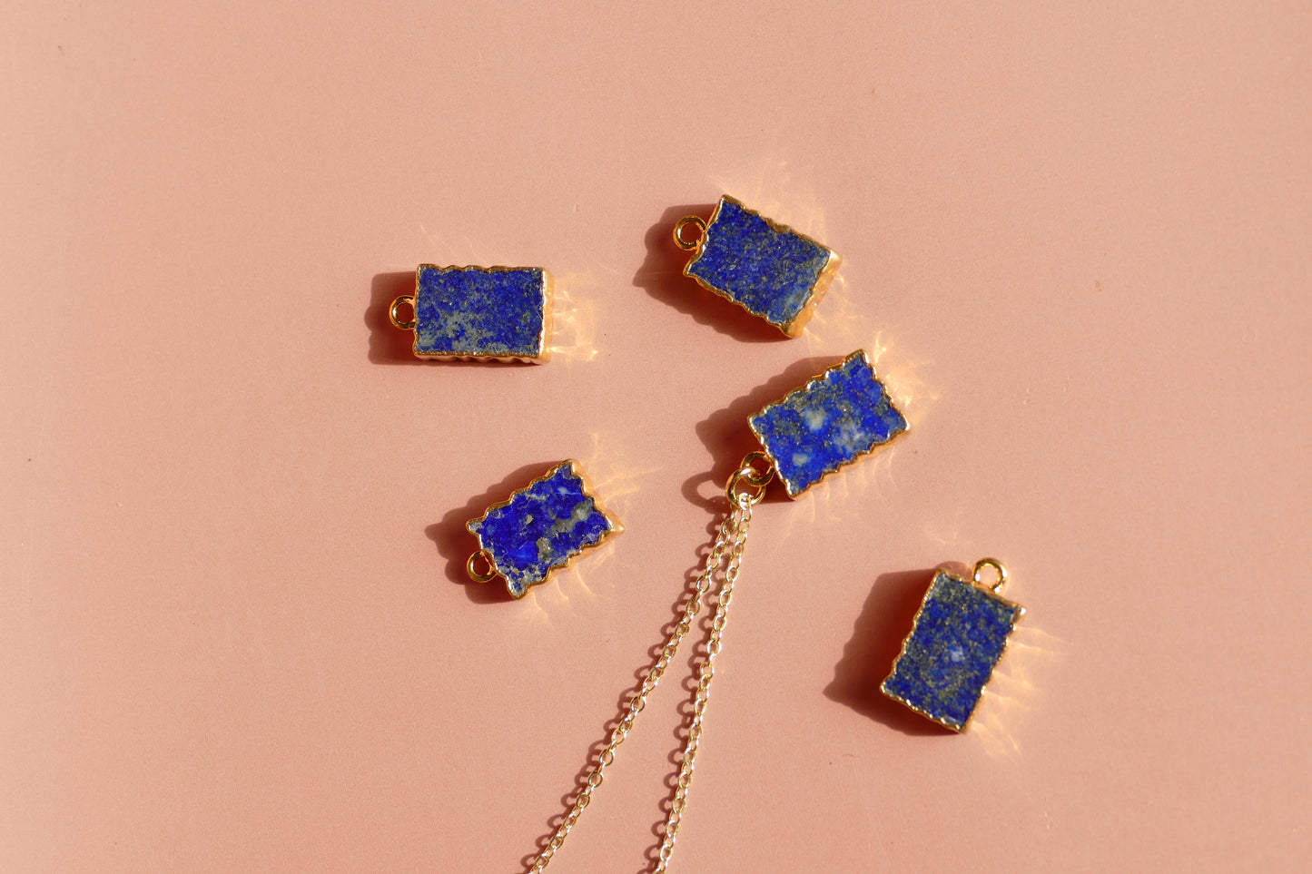 Crystal Charm Lapis Lazuli Diffusing Necklace - Put on Love Designs