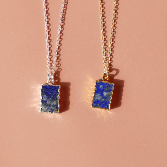 Crystal Charm Lapis Lazuli Diffusing Necklace - Put on Love Designs