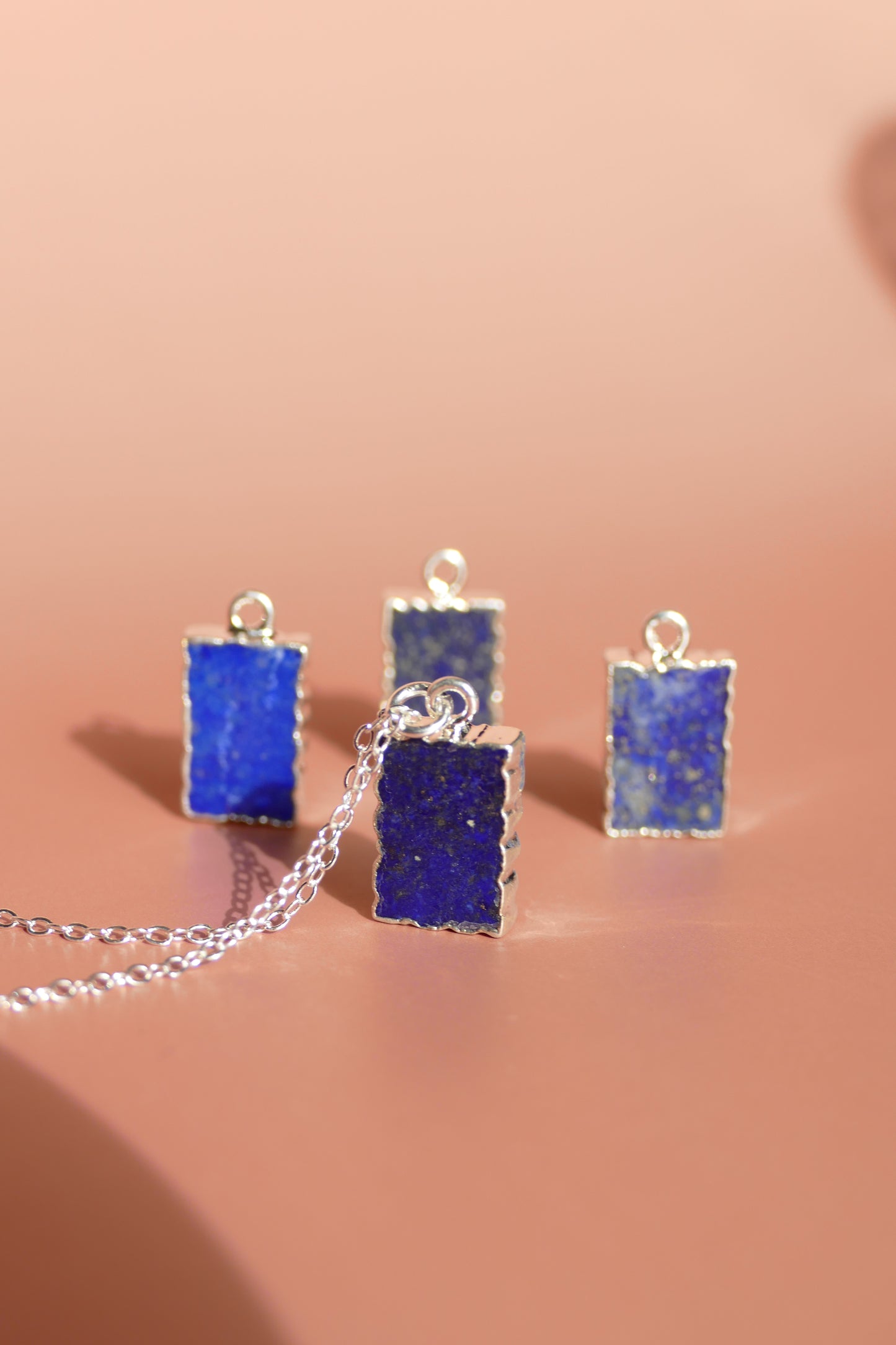 Crystal Charm Lapis Lazuli Diffusing Necklace - Put on Love Designs