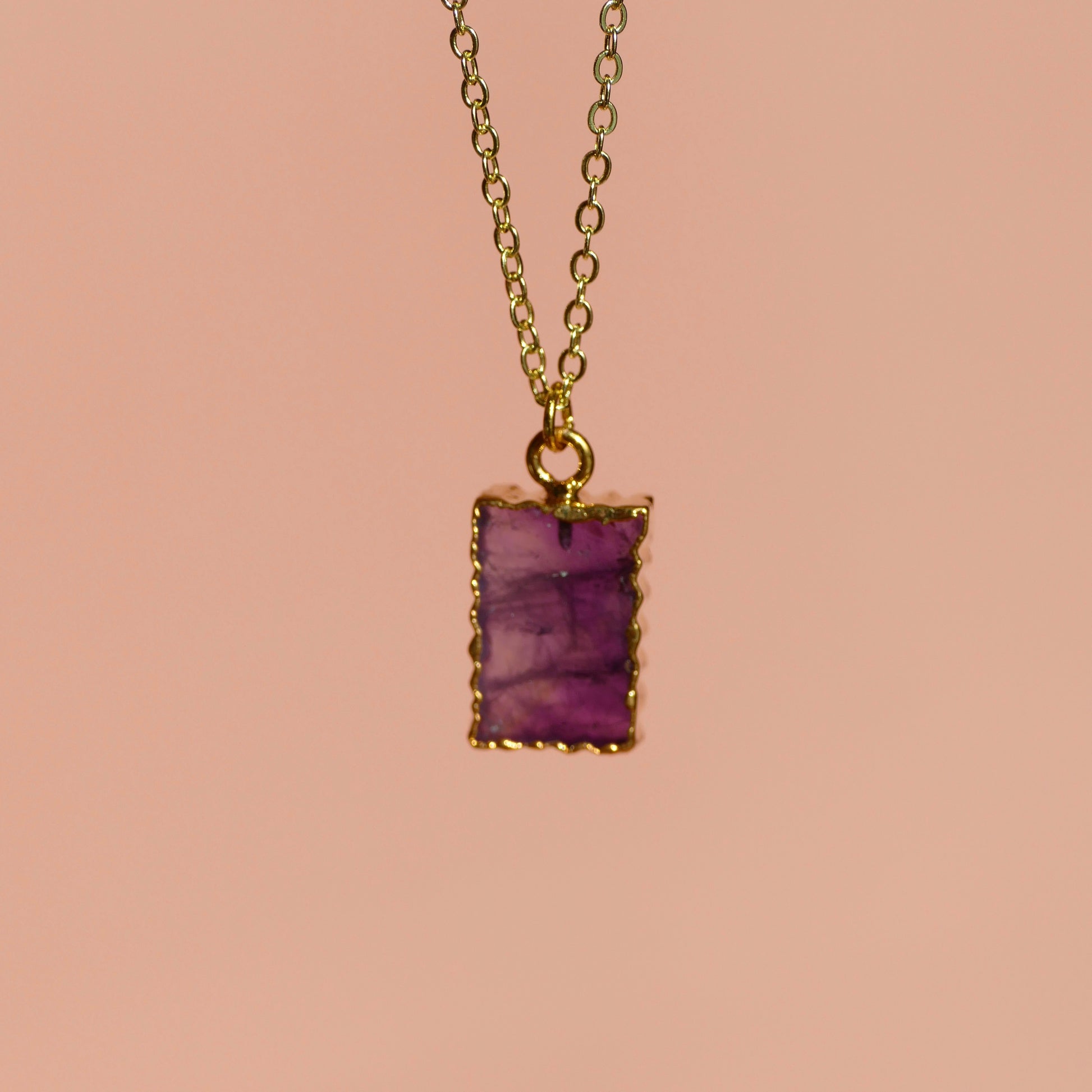 Crystal Charm Amethyst Diffusing Necklace - Put on Love Designs