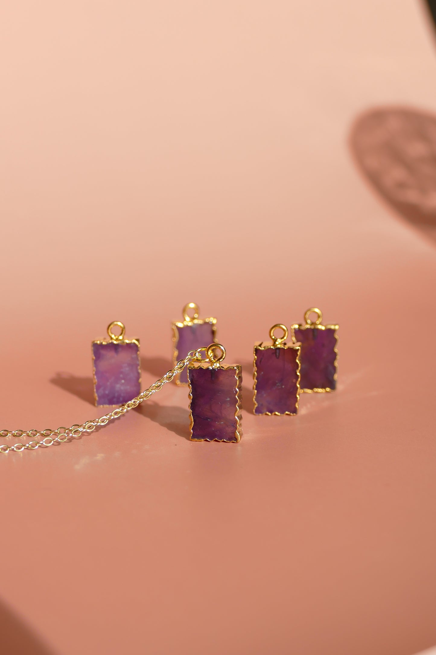 Crystal Charm Amethyst Diffusing Necklace - Put on Love Designs