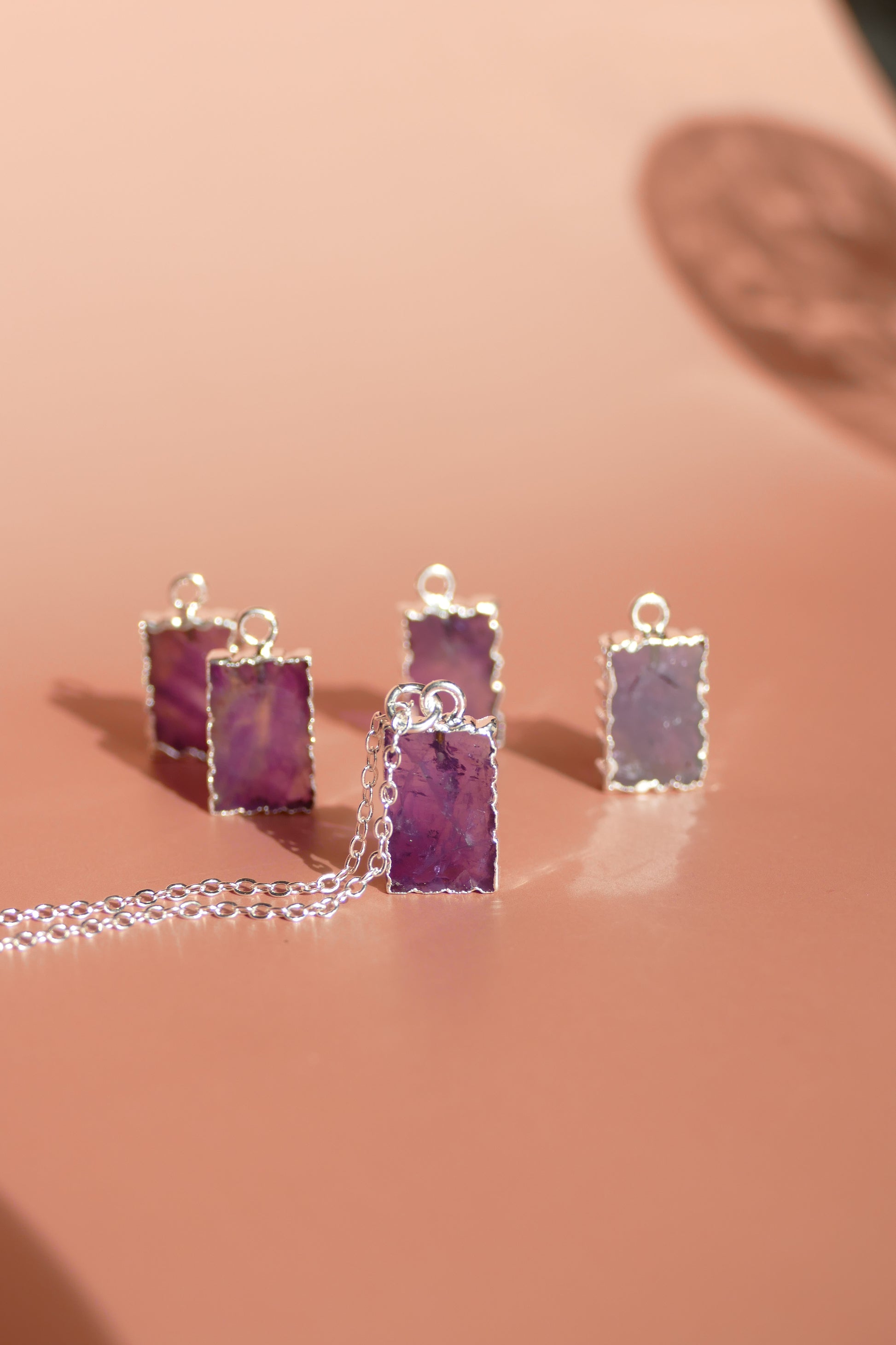 Crystal Charm Amethyst Diffusing Necklace - Put on Love Designs