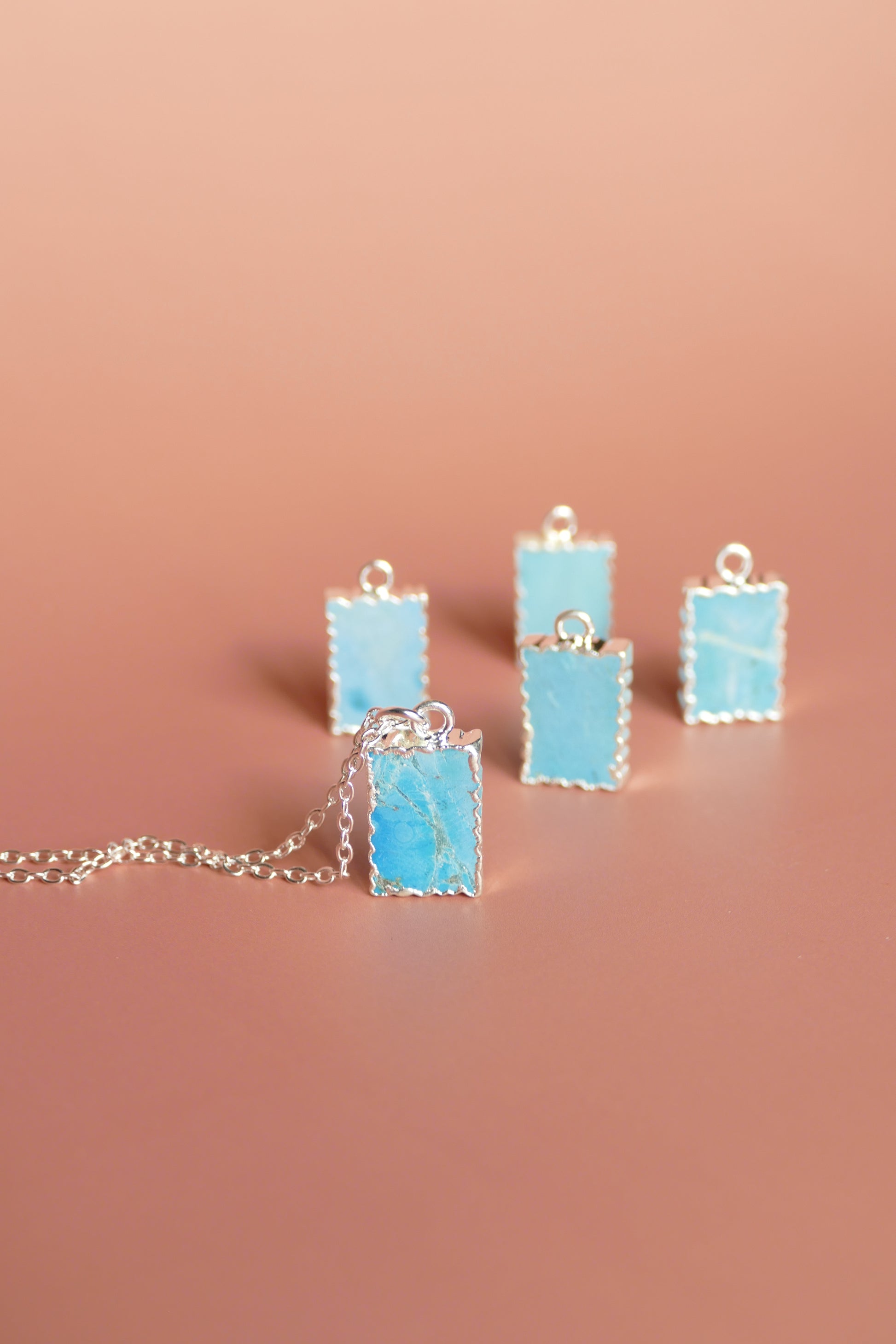 Crystal Charm Turquoise Diffusing Necklace - Put on Love Designs