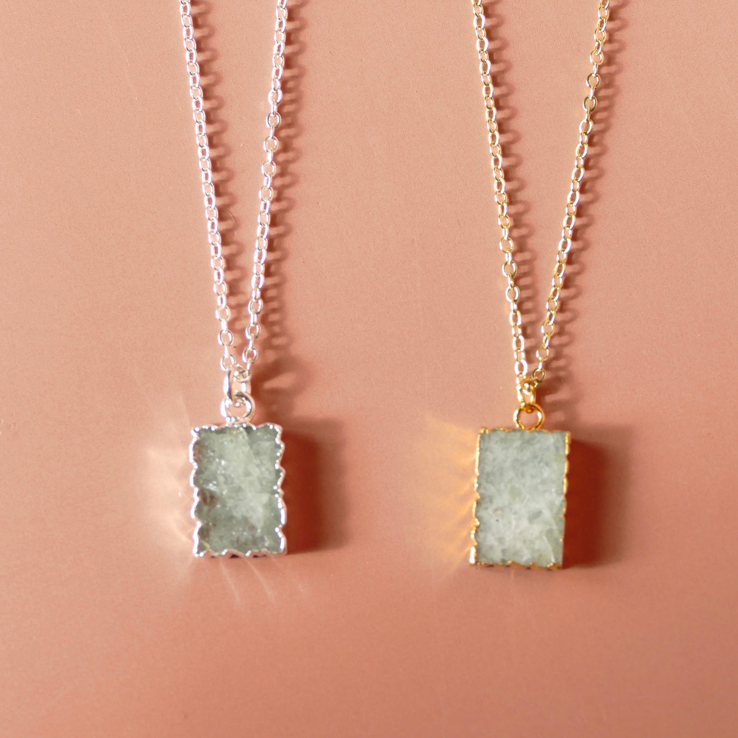 Crystal Charm Aquamarine Diffusing Necklace - Put on Love Designs