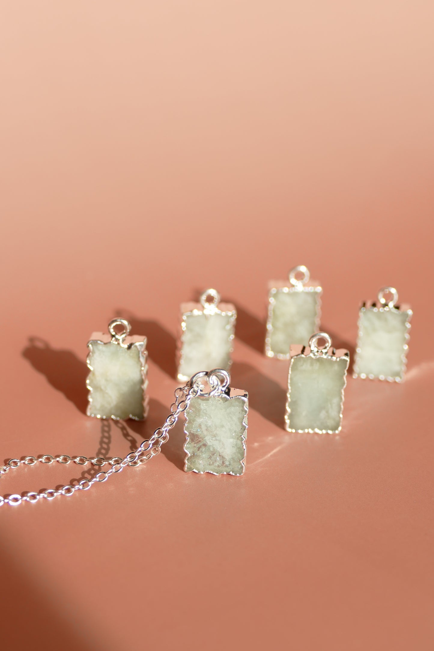 Crystal Charm Aquamarine Diffusing Necklace - Put on Love Designs