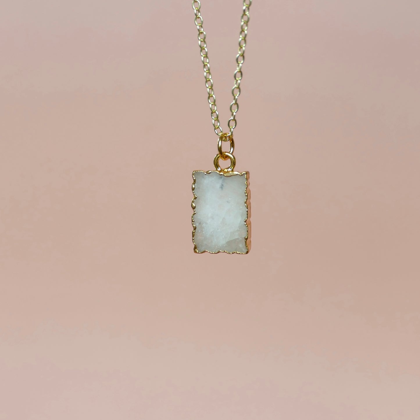 Crystal Charm Moonstone Diffusing Necklace - Put on Love Designs