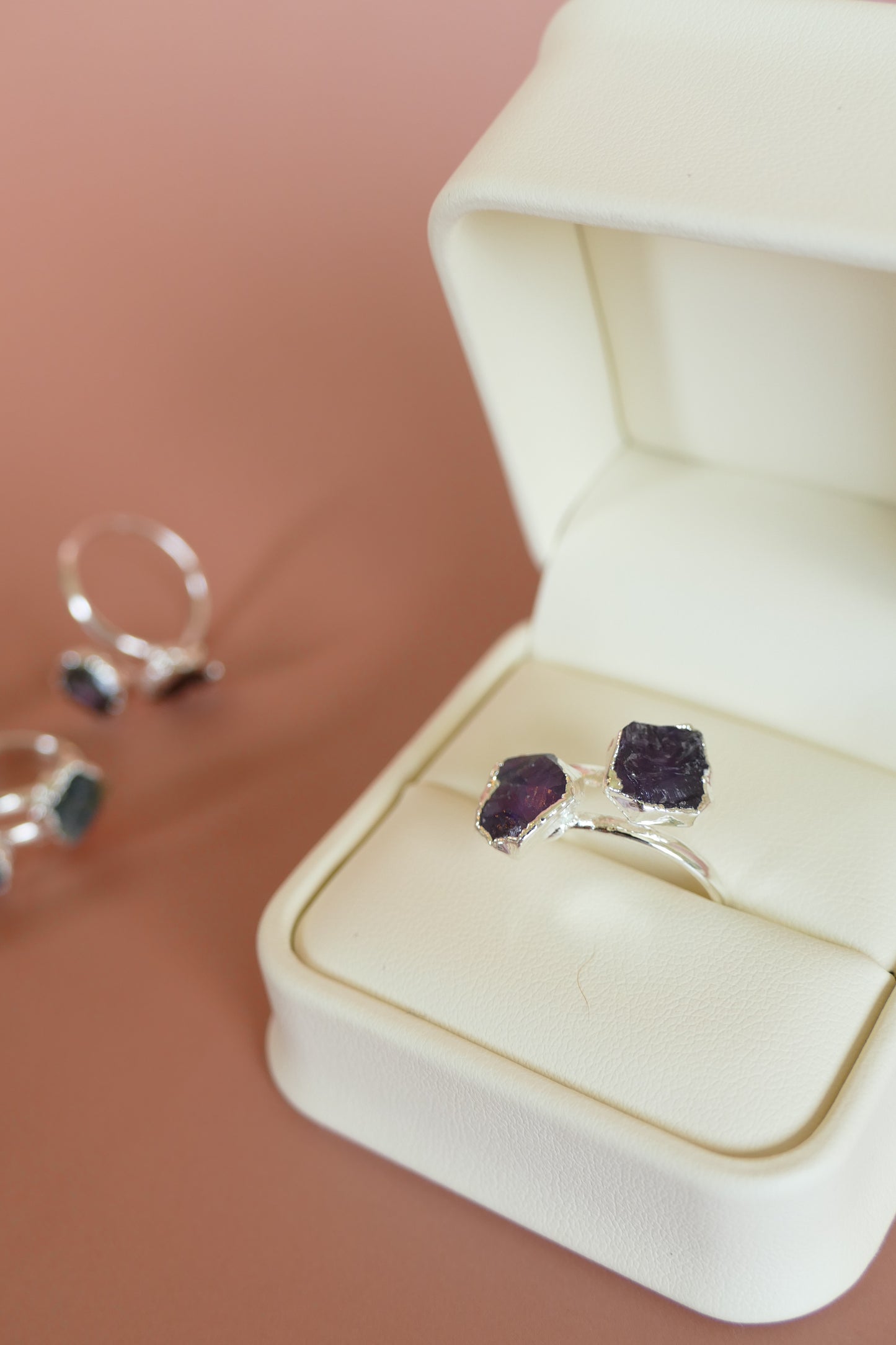 Amethyst Adjustable Gemstone Ring