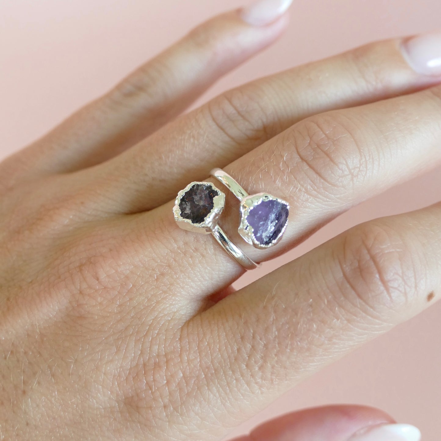 Amethyst Adjustable Gemstone Ring