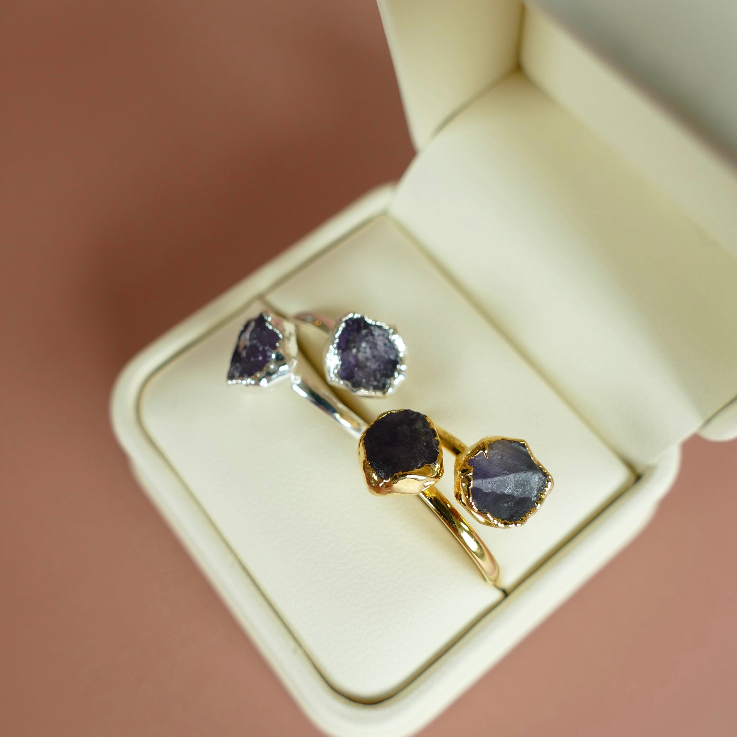 Amethyst Adjustable Gemstone Ring