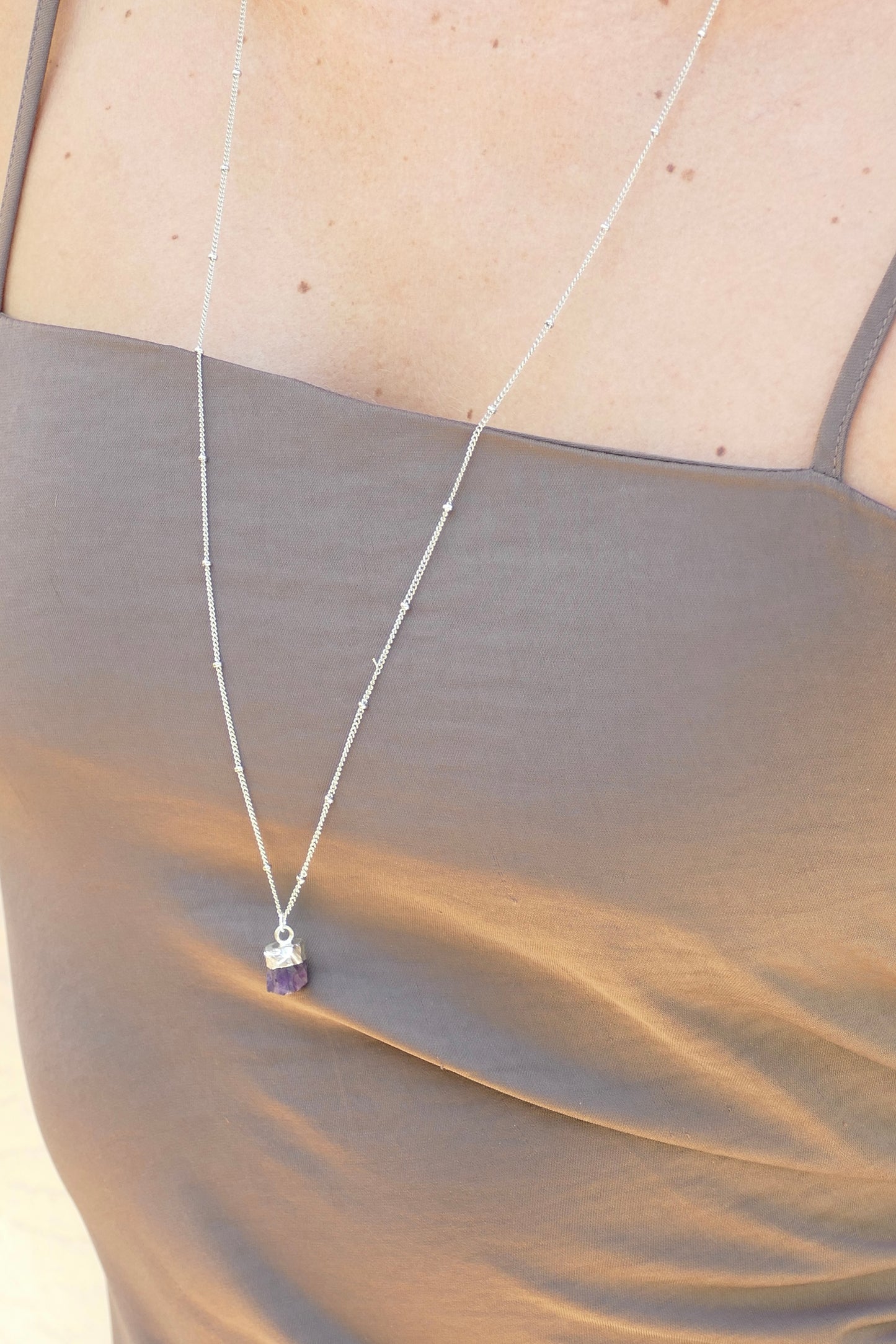 Amethyst Crystal Diffusing Necklace