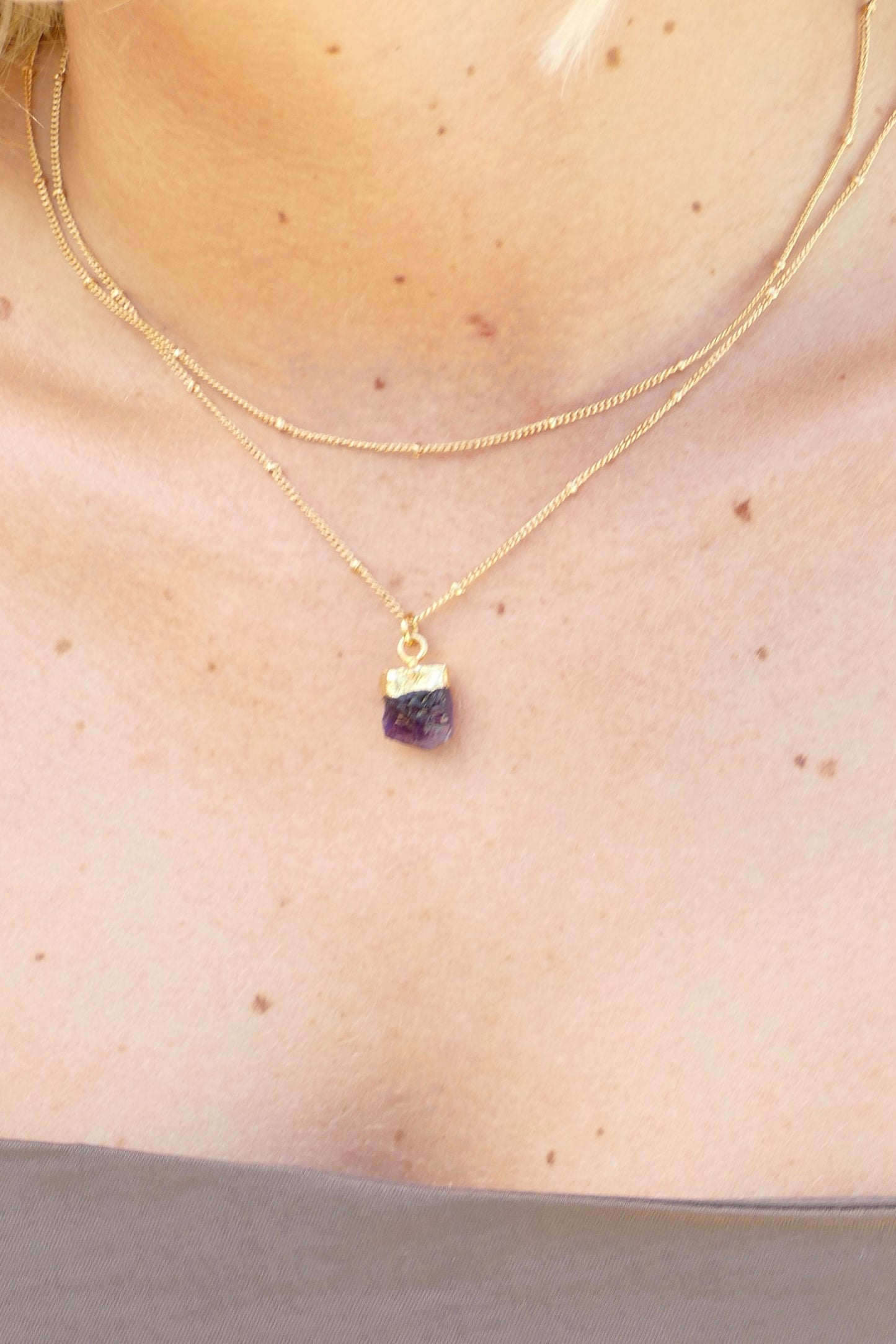 Amethyst Crystal Diffusing Necklace