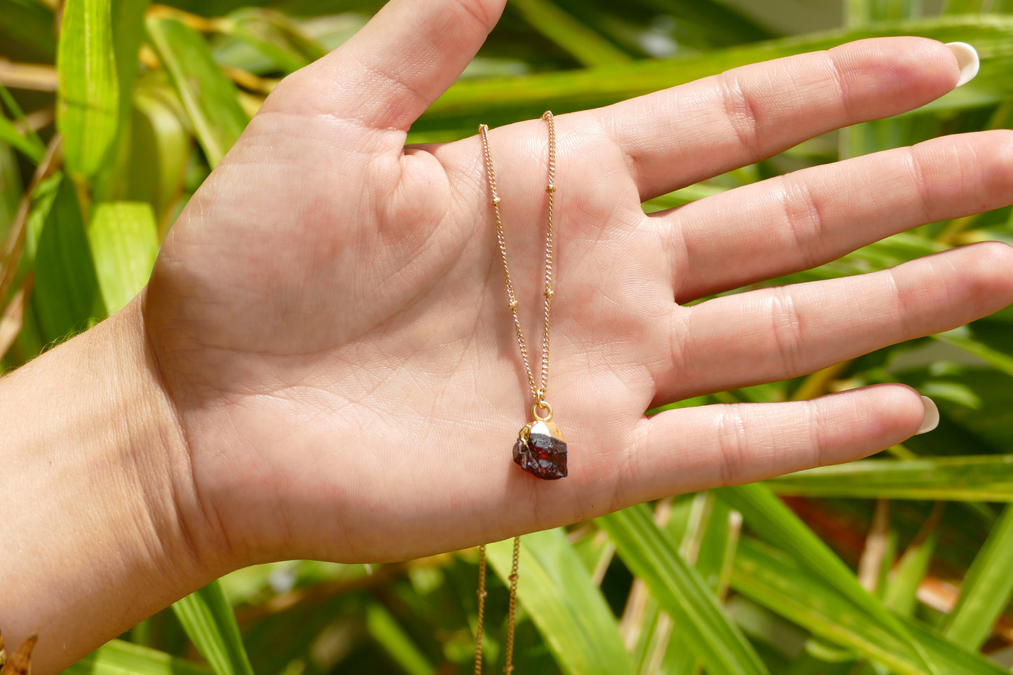 Garnet Crystal Diffusing Necklace