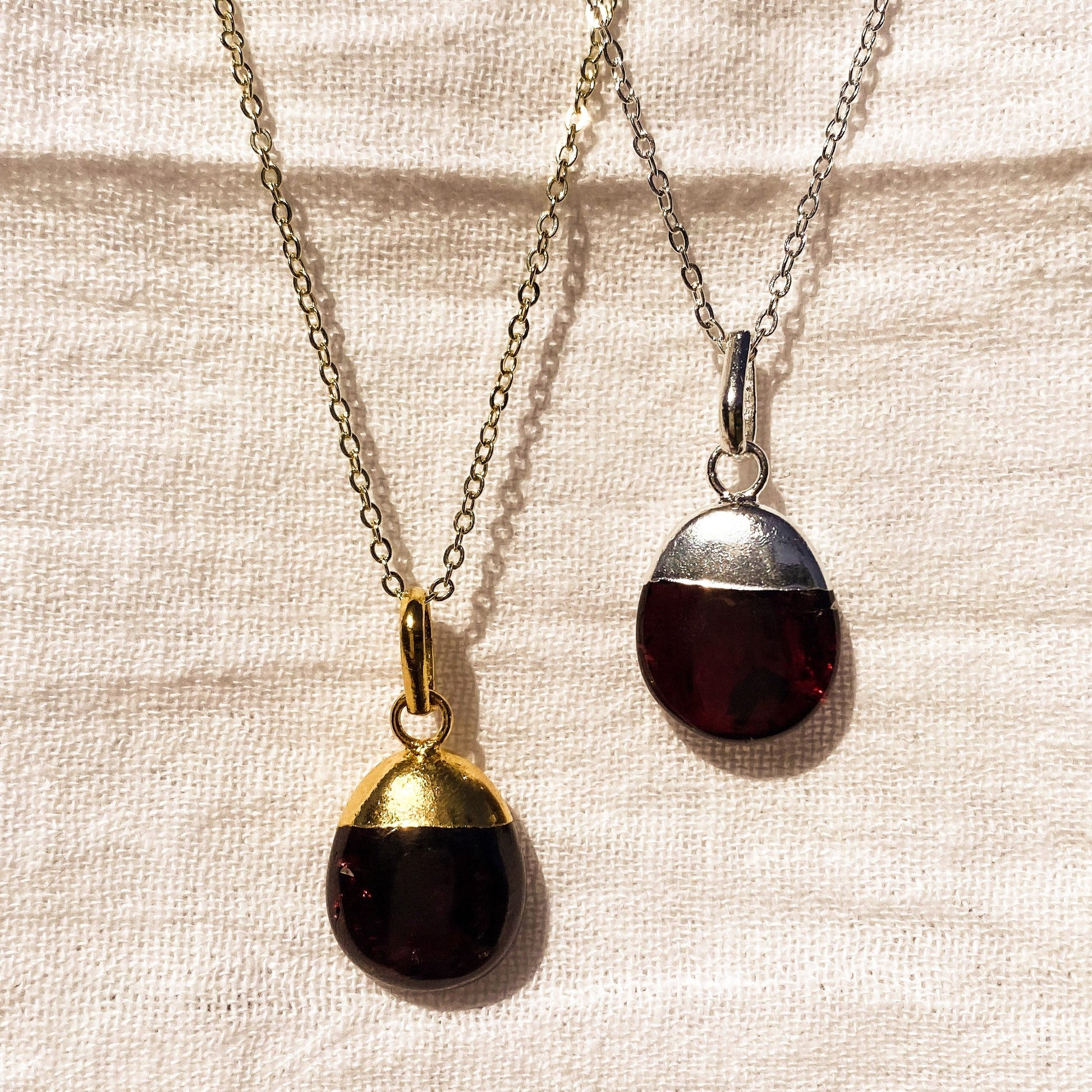 Polished Red Garnet Diffusing Necklace - Put on Love Designs