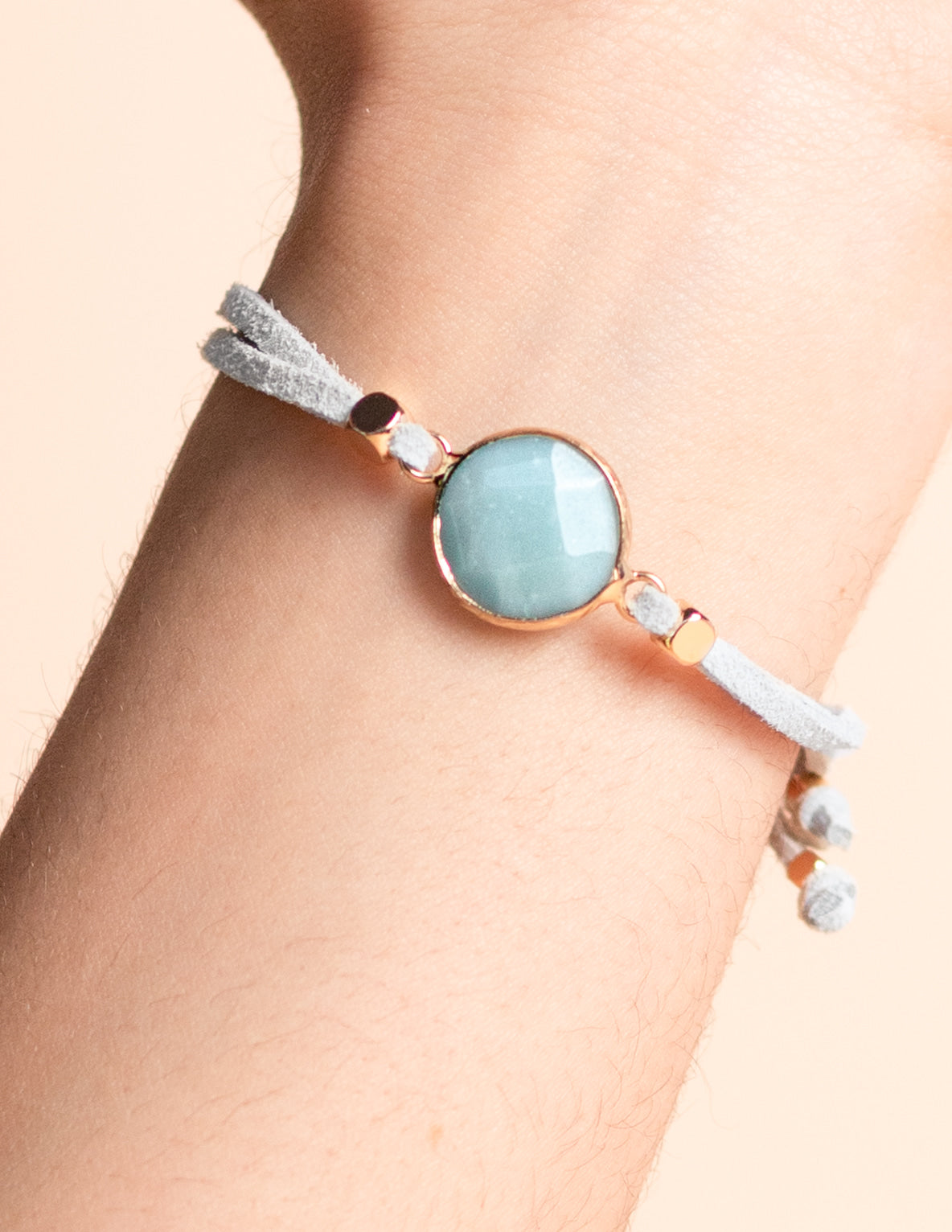 Amazonite Crystal Slider Diffuser Bracelet - Put on Love Designs