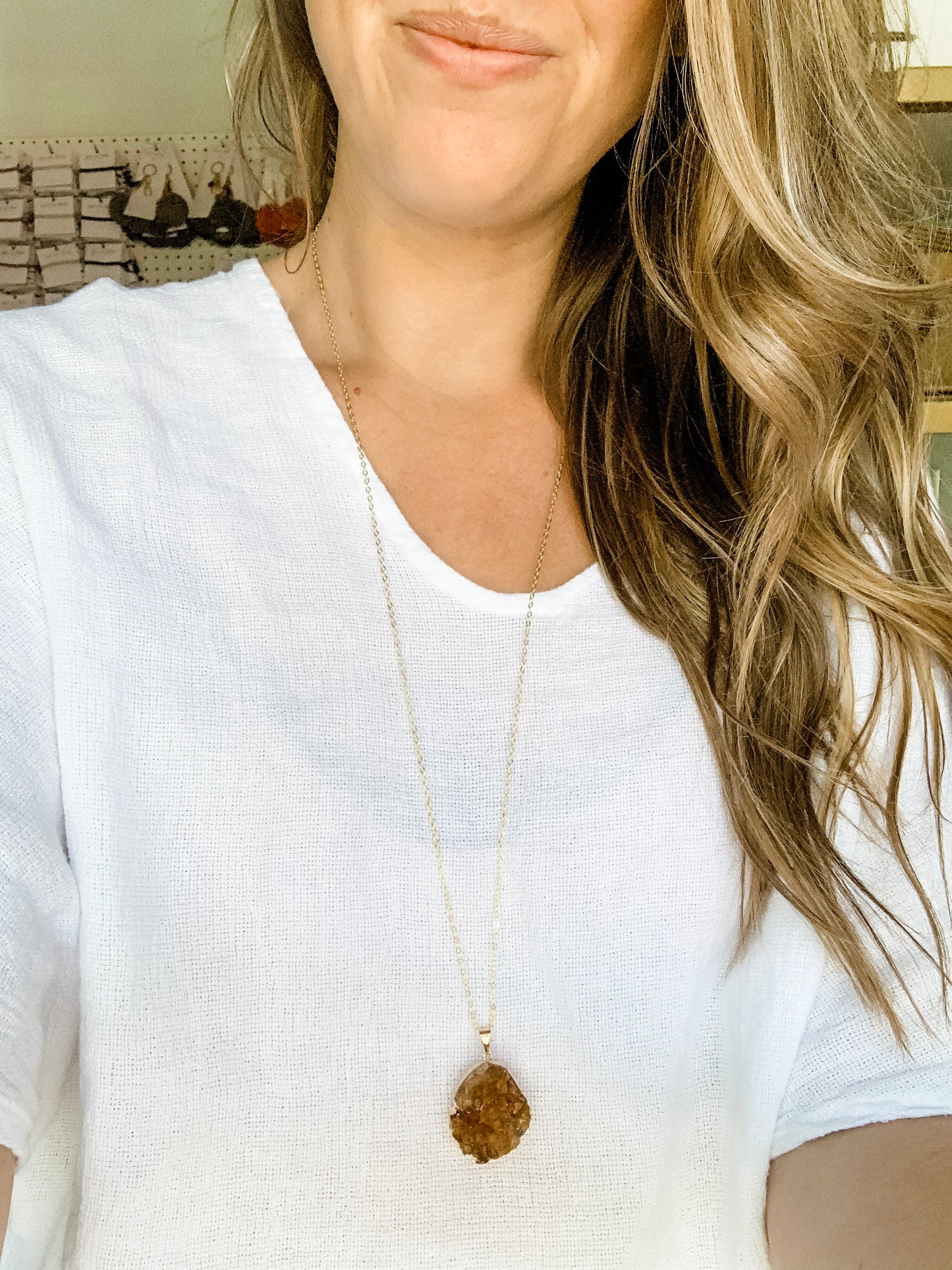 Real Raw Natural Citrine Necklace - Put on Love Designs