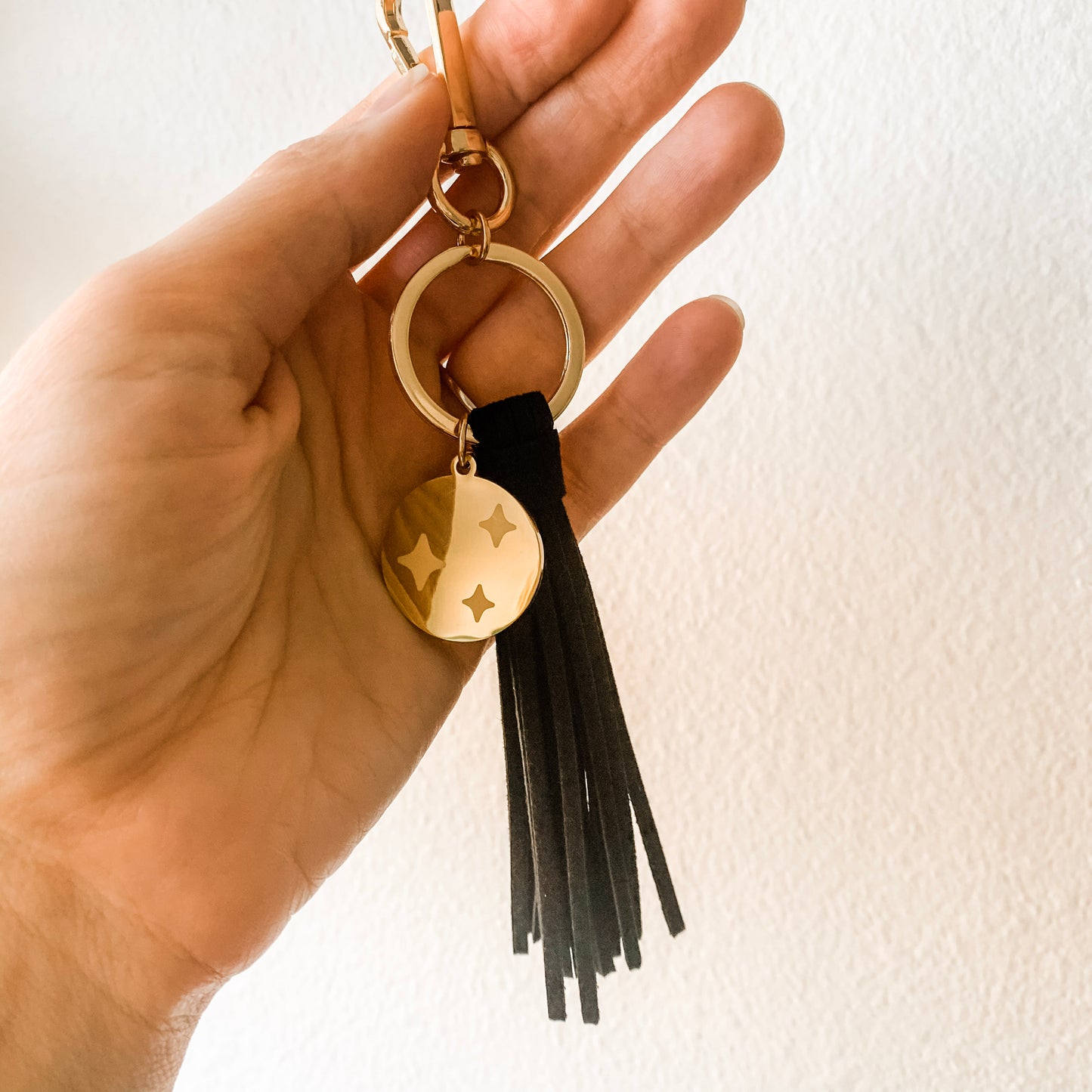 Starry Eyed Black Diffuser Keychain - Put on Love Designs