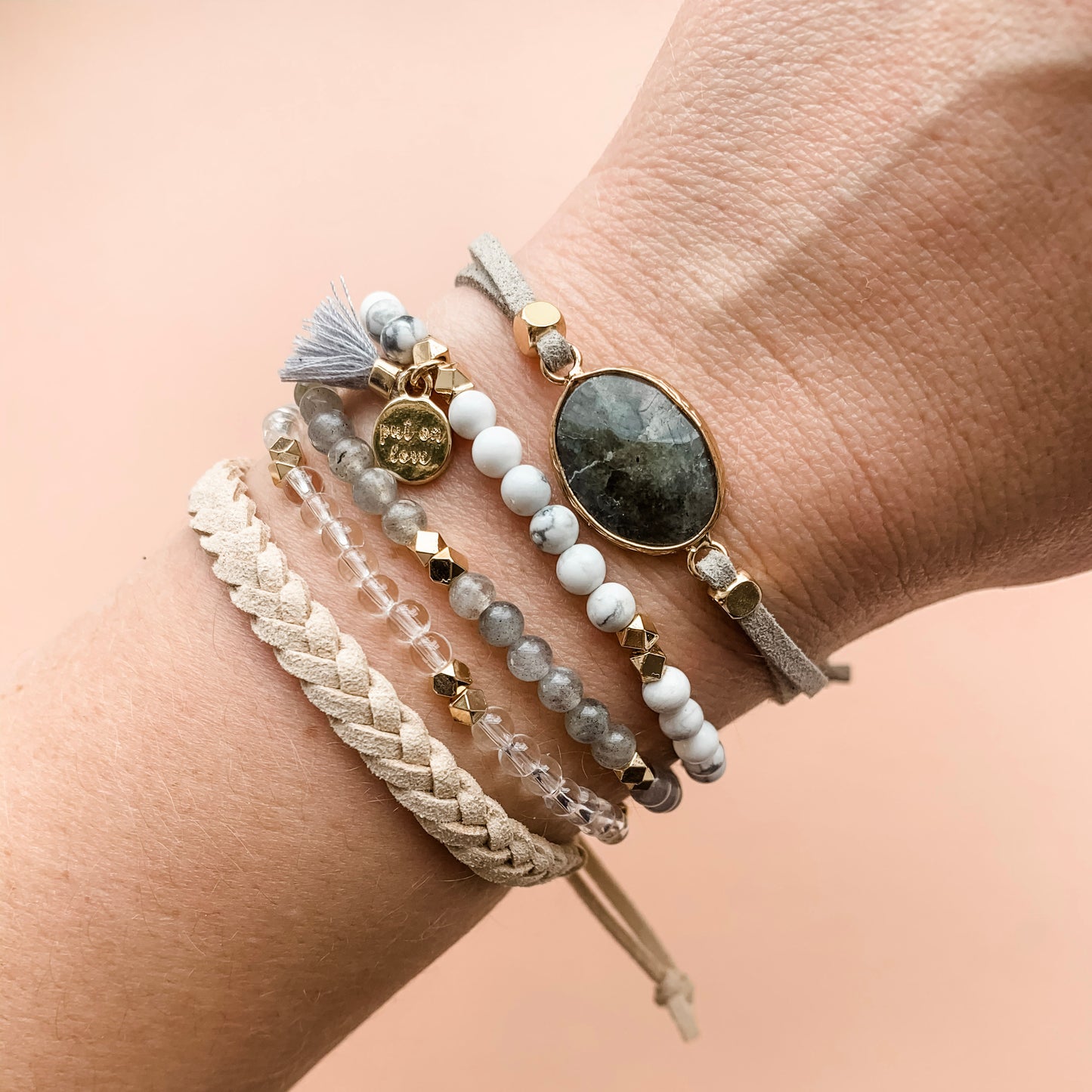 Labradorite Crystal Diffusing Bracelet - Put on Love Designs