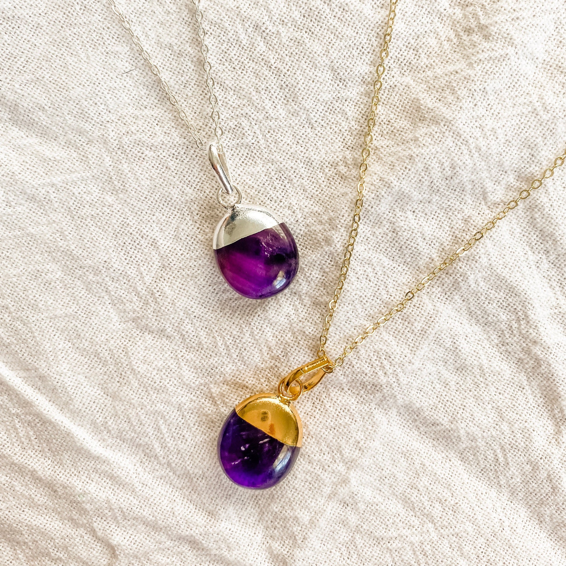 Polished Amethyst Diffusing Necklace - Put on Love Designs