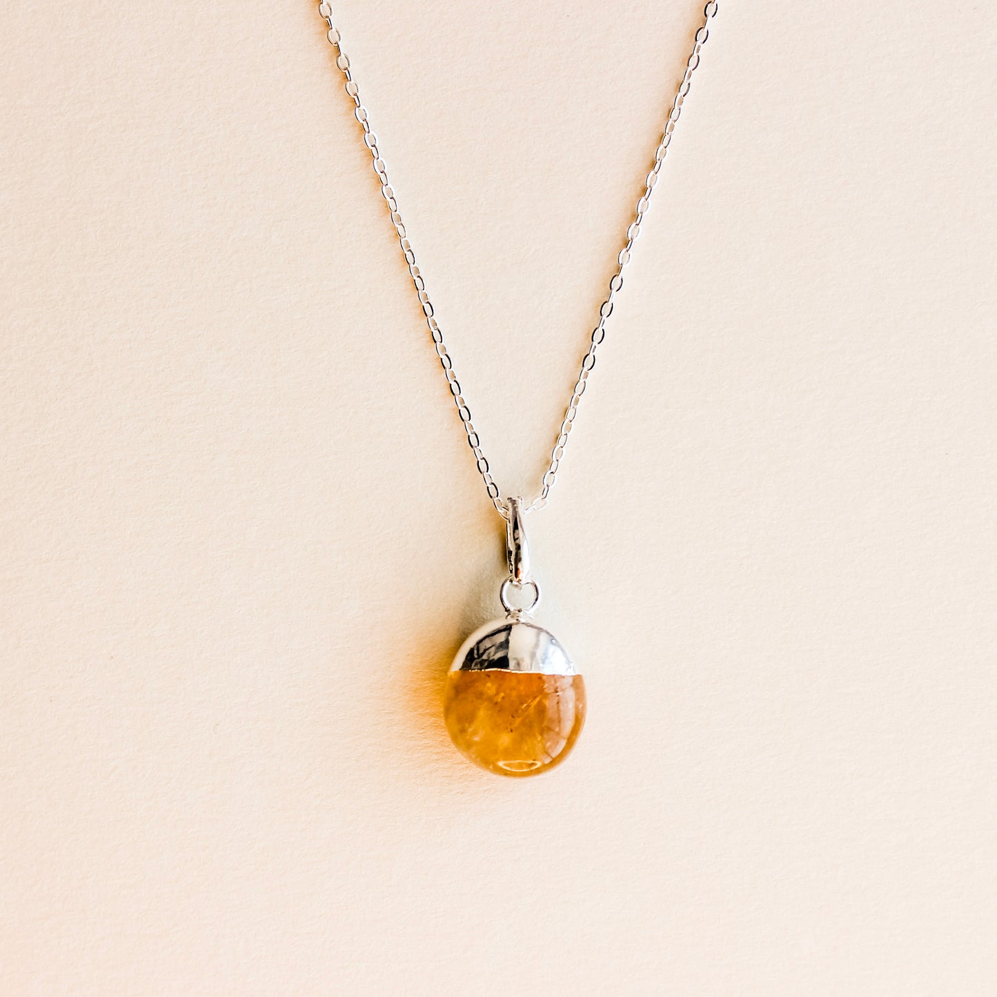 Polished Citrine Diffuser Necklace - Put on Love Designs