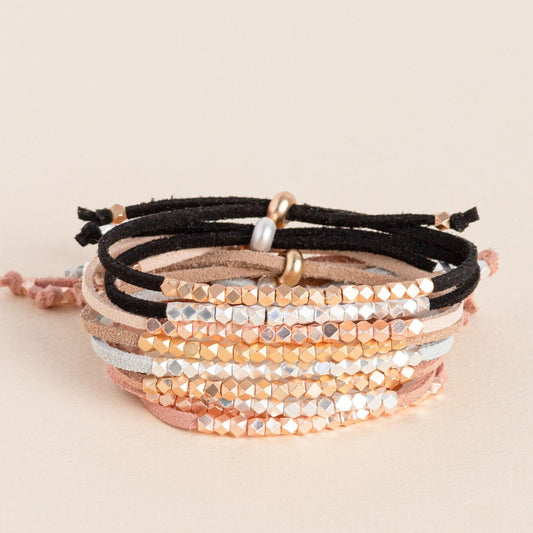 Metallic Slider Diffusing Adjustable Bracelet - Put on Love Designs