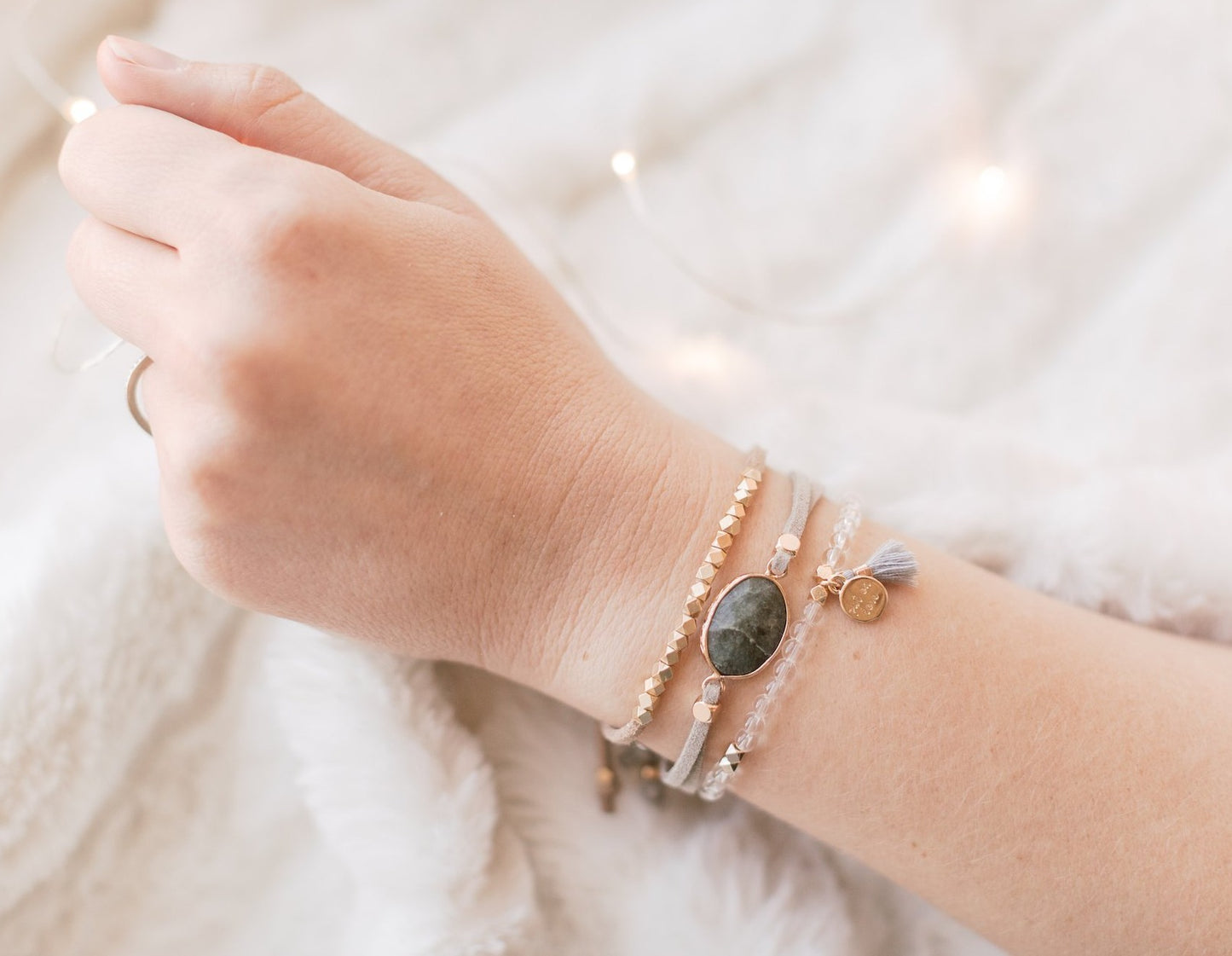 Labradorite Crystal Diffusing Bracelet - Put on Love Designs