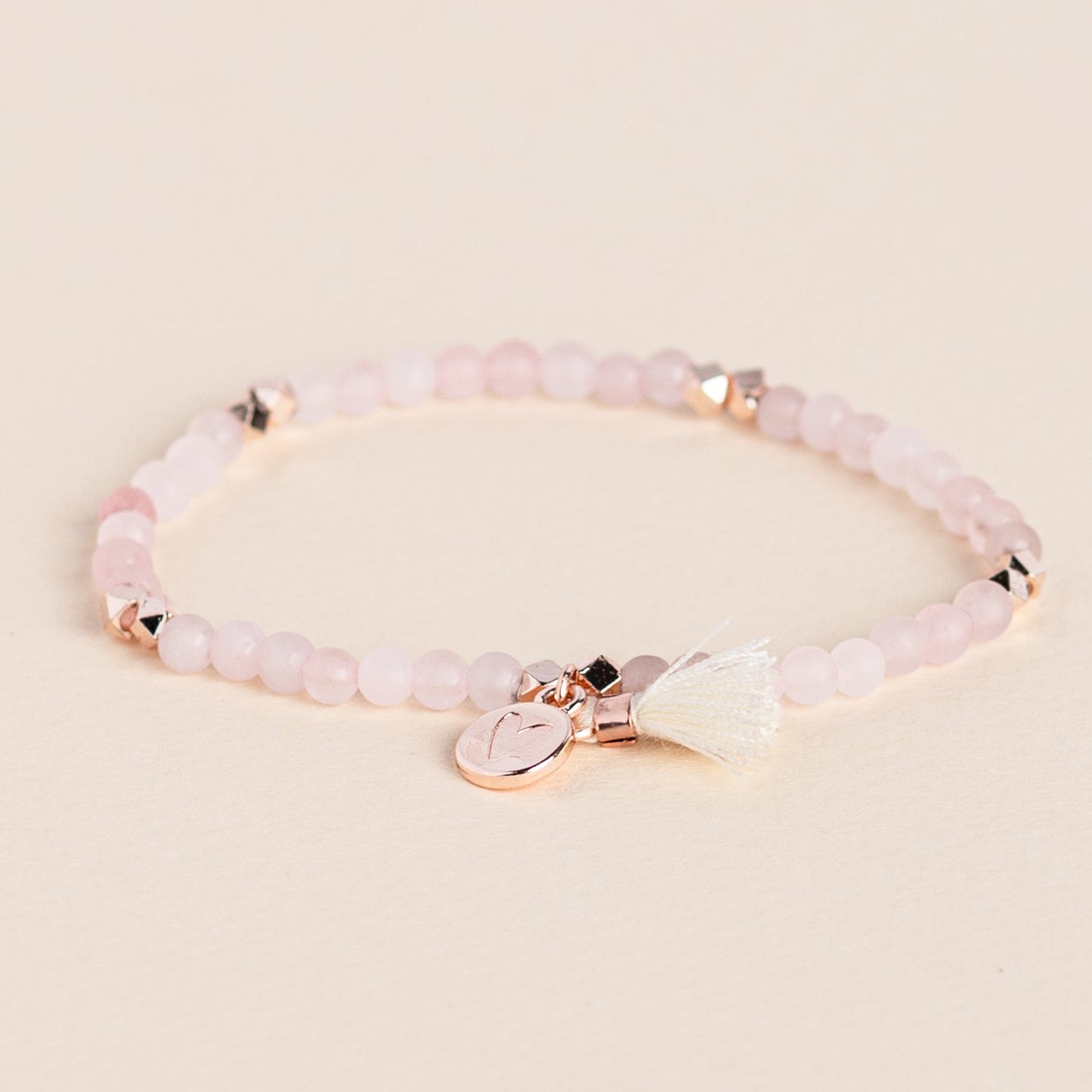 Matte Rose Quartz Gemstone Diffusing Bracelet - Put on Love Designs