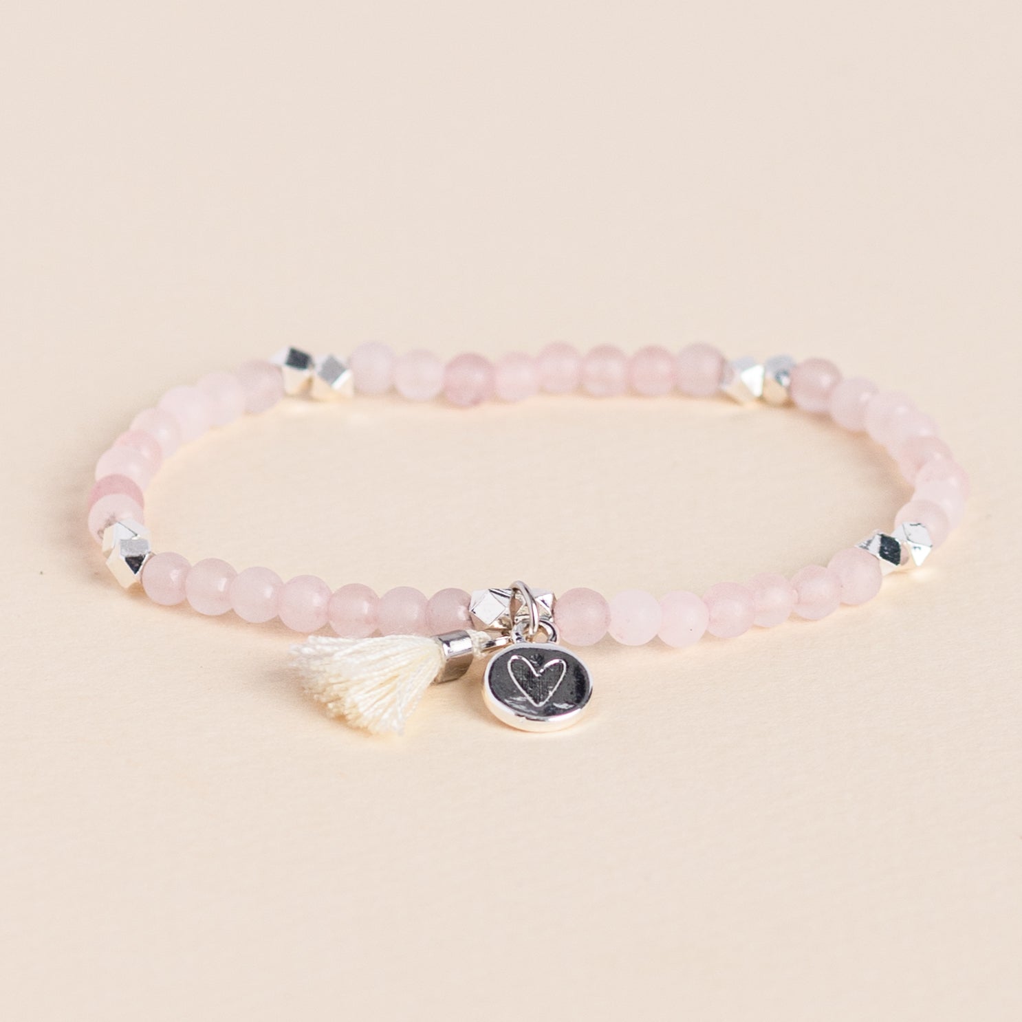 Matte Rose Quartz Gemstone Diffusing Bracelet