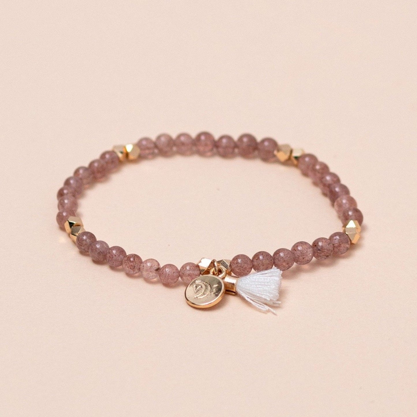 Strawberry Quartz Bead Diffusing Bracelet - Put on Love Designs