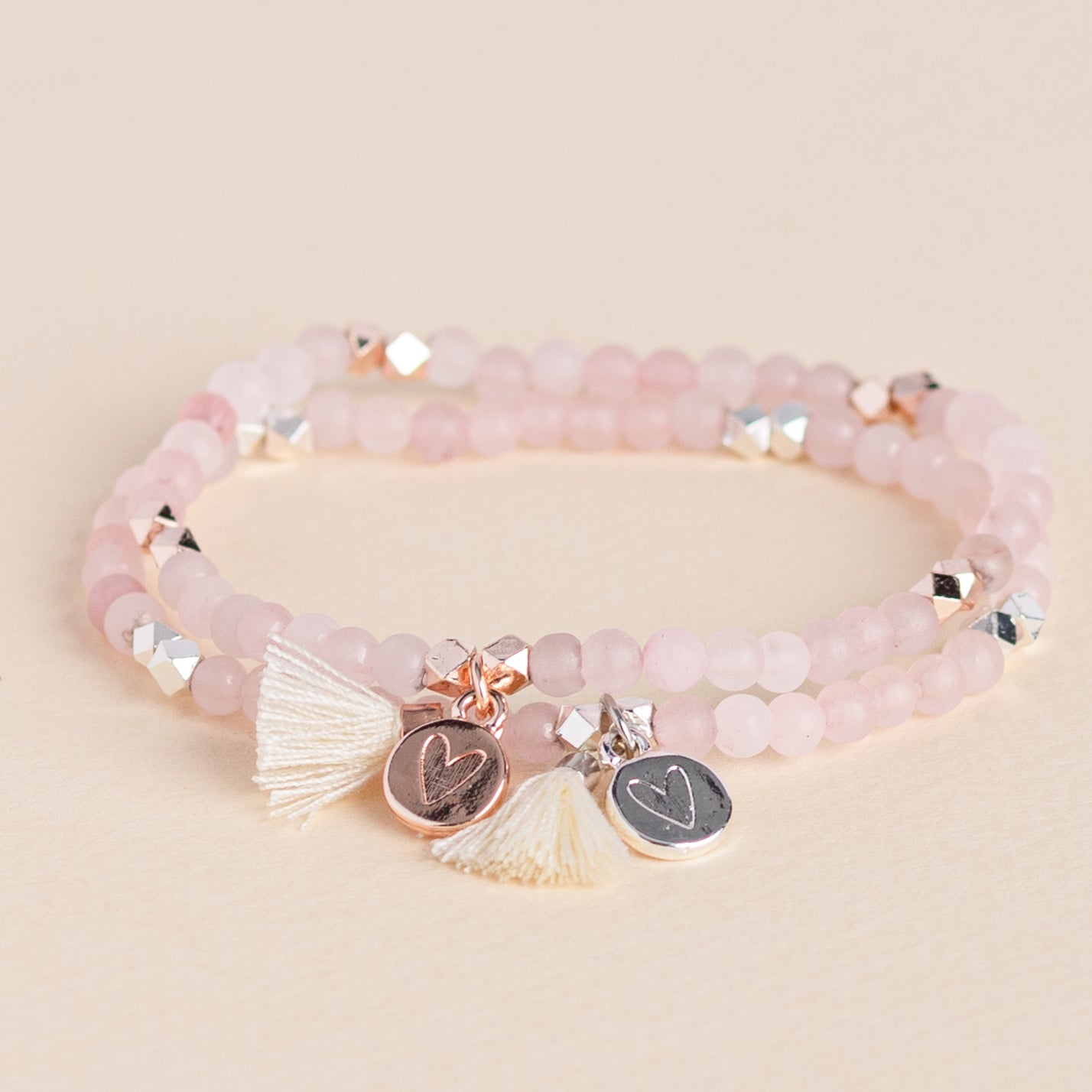 Matte Rose Quartz Gemstone Diffusing Bracelet - Put on Love Designs