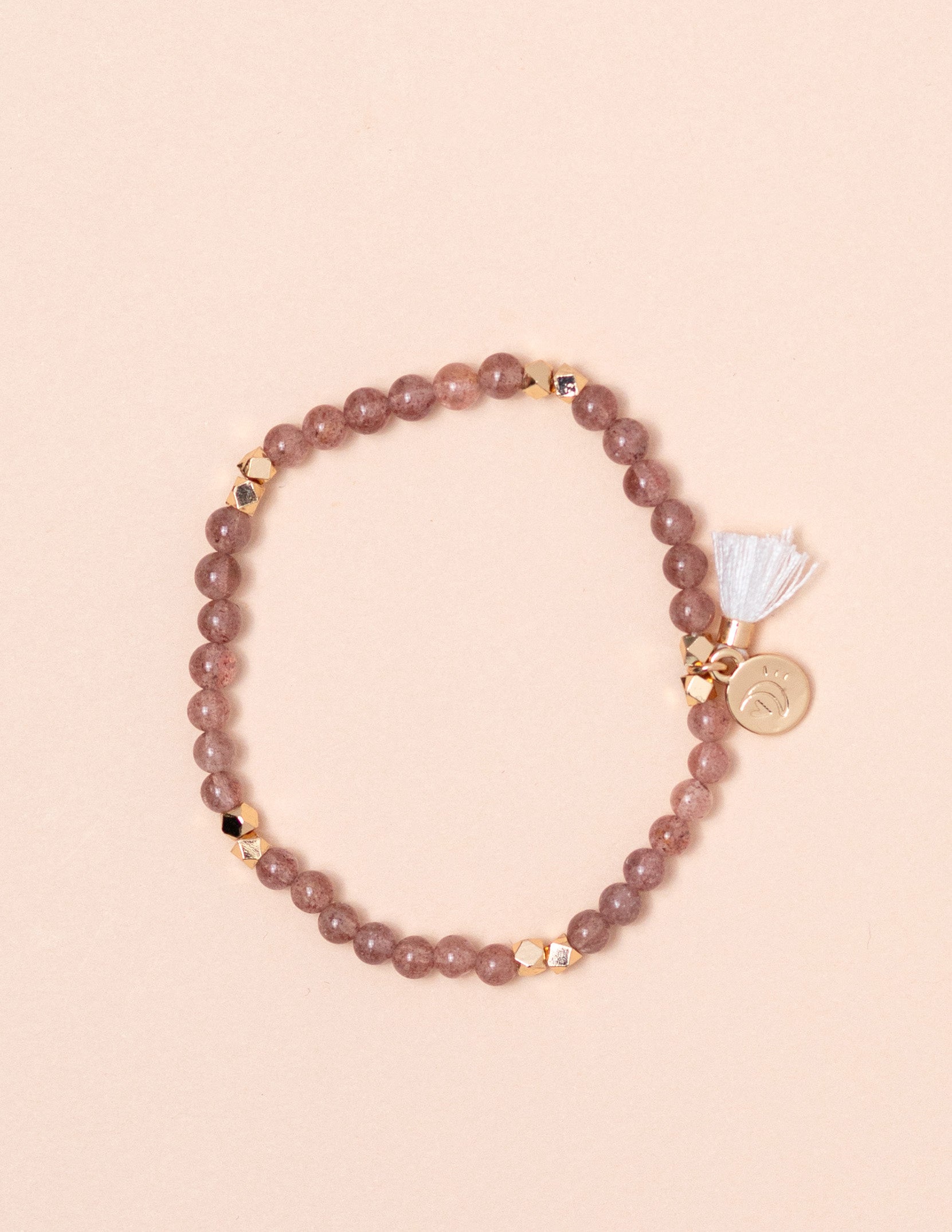 Strawberry Quartz Bead Diffusing Bracelet - Put on Love Designs