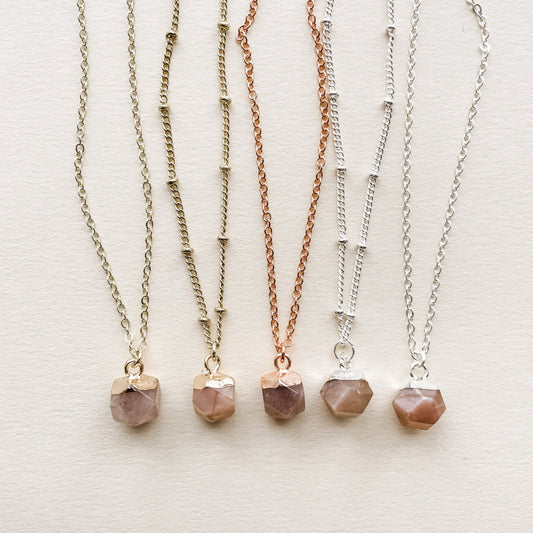 Sunstone Crystal Necklace Diffuser - Put on Love Designs