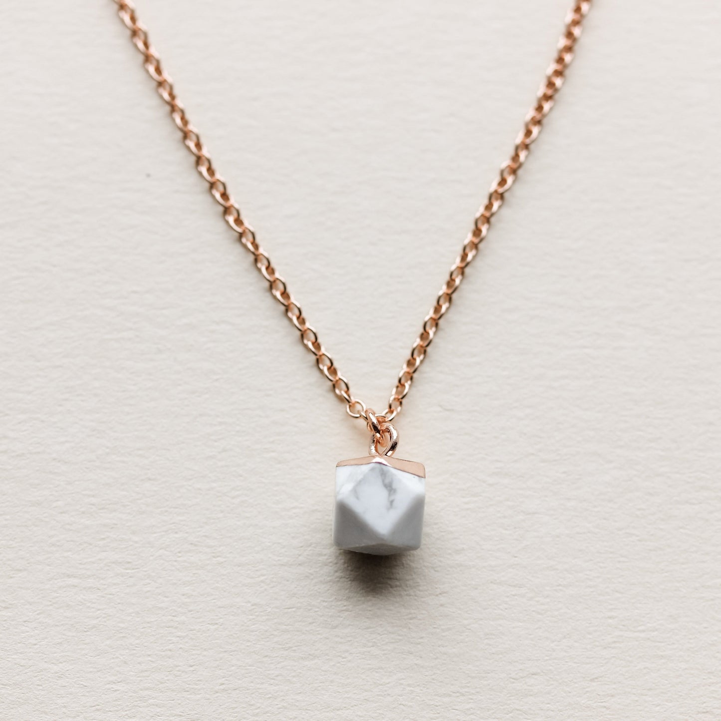 White Howlite Crystal Diffuser Necklace - Put on Love Designs