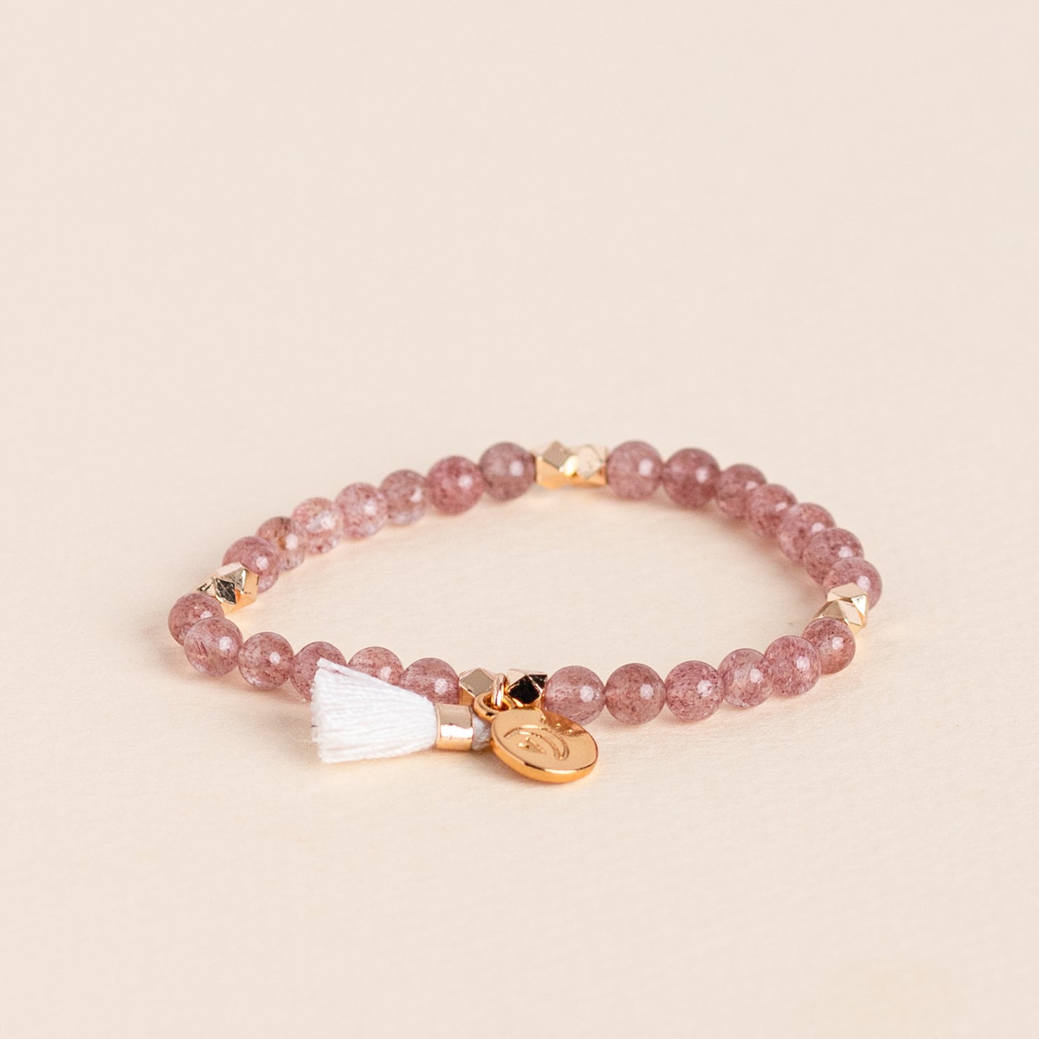 Mommy and Me Strawberry Quartz Diffusing Bracelet - Put on Love Designs