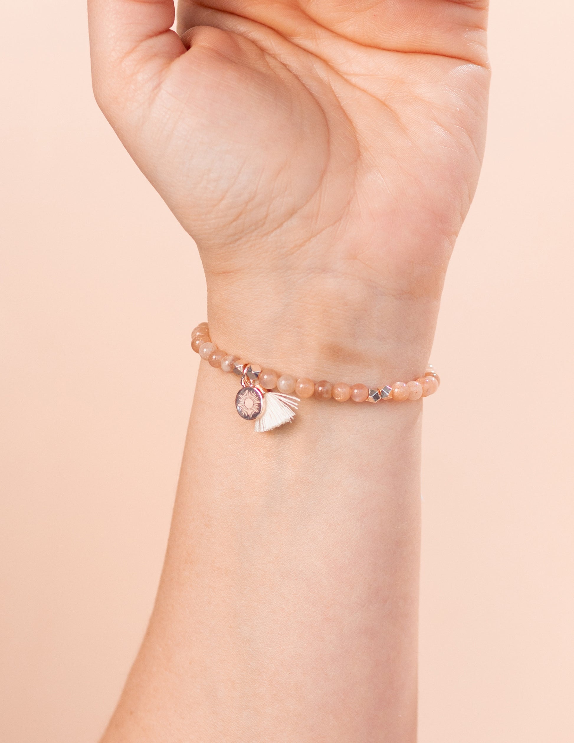 Sunstone Gemstone Bead Diffusing Bracelet - Put on Love Designs