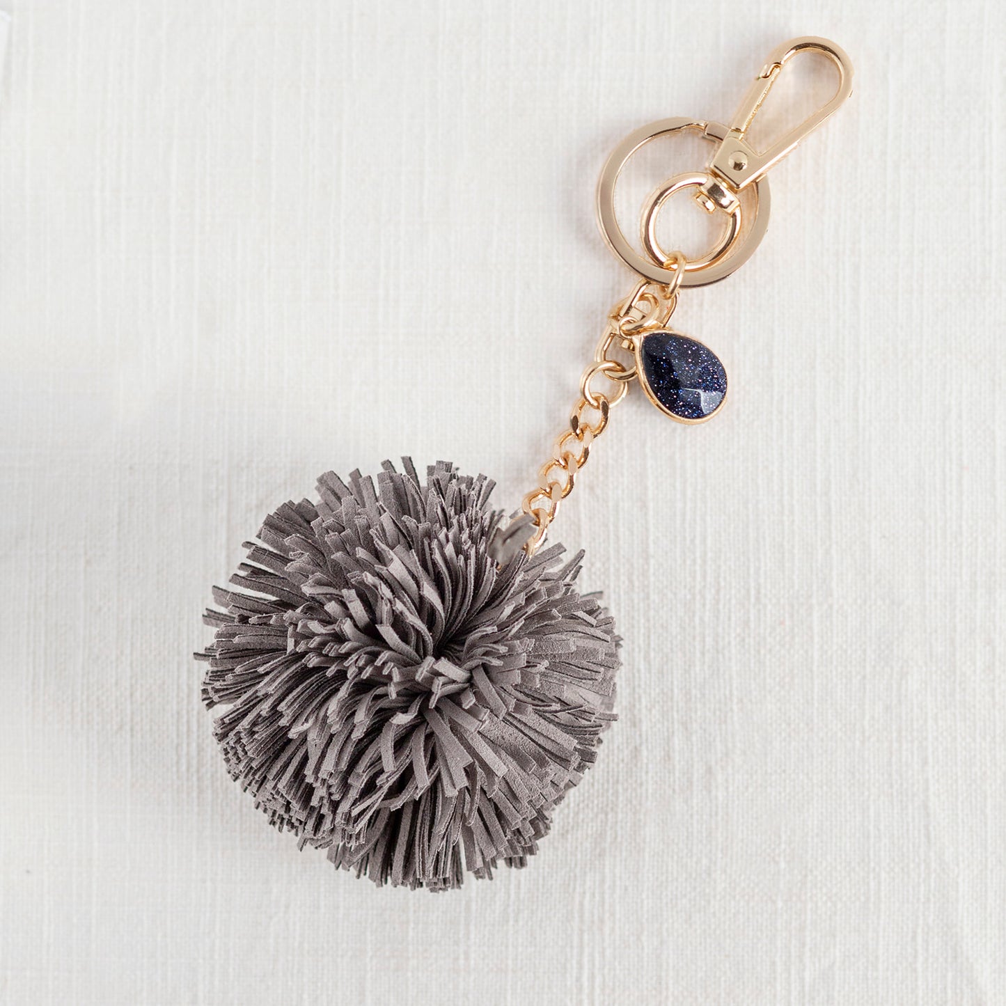 Pom Pom Gemstone Keychain Diffuser - Put on Love Designs