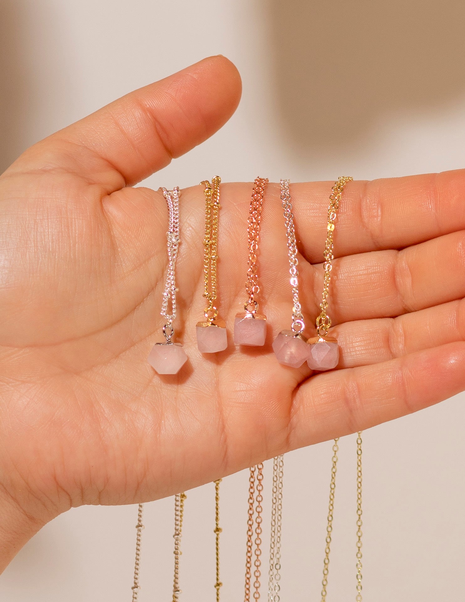 Rose Quartz Diffusing Necklace