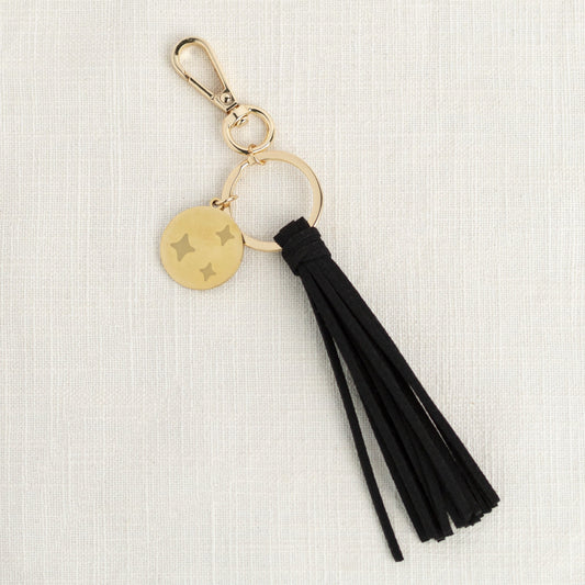 Starry Eyed Black Diffuser Keychain - Put on Love Designs